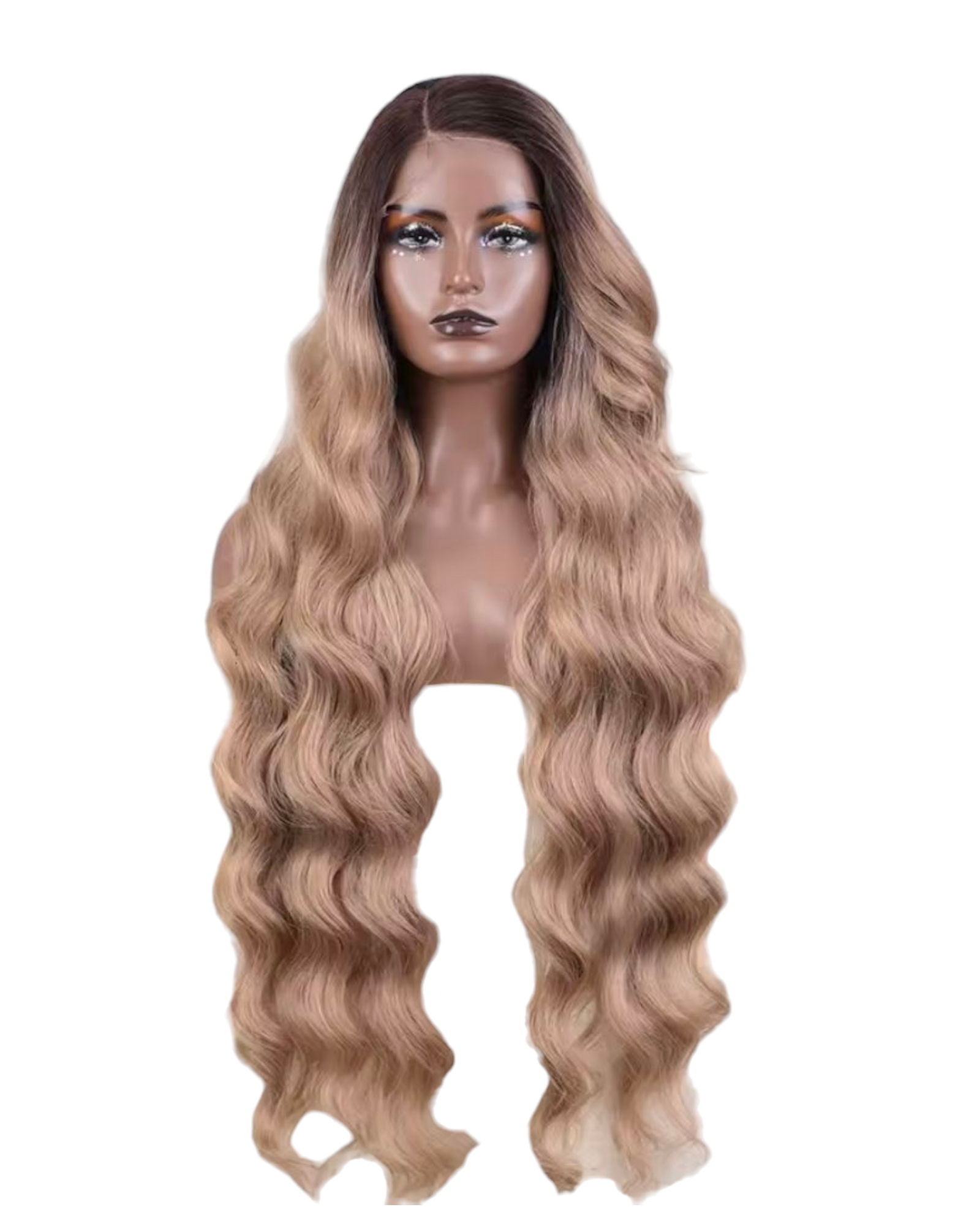 Blonde 34 Inch C Part Lace Front Wig. Dollie