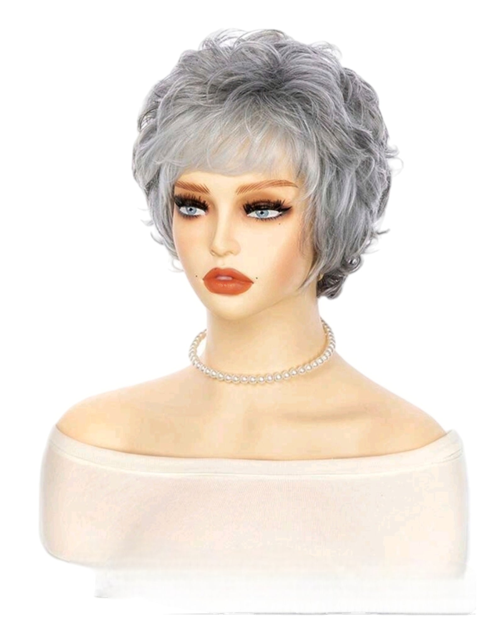 Silver Grey Mature Wig. Brenda
