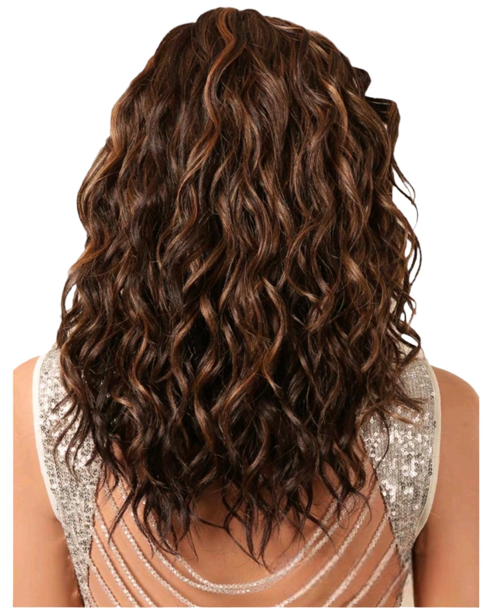 Wavy Brunette Lace Front Wig. Gabrielle.