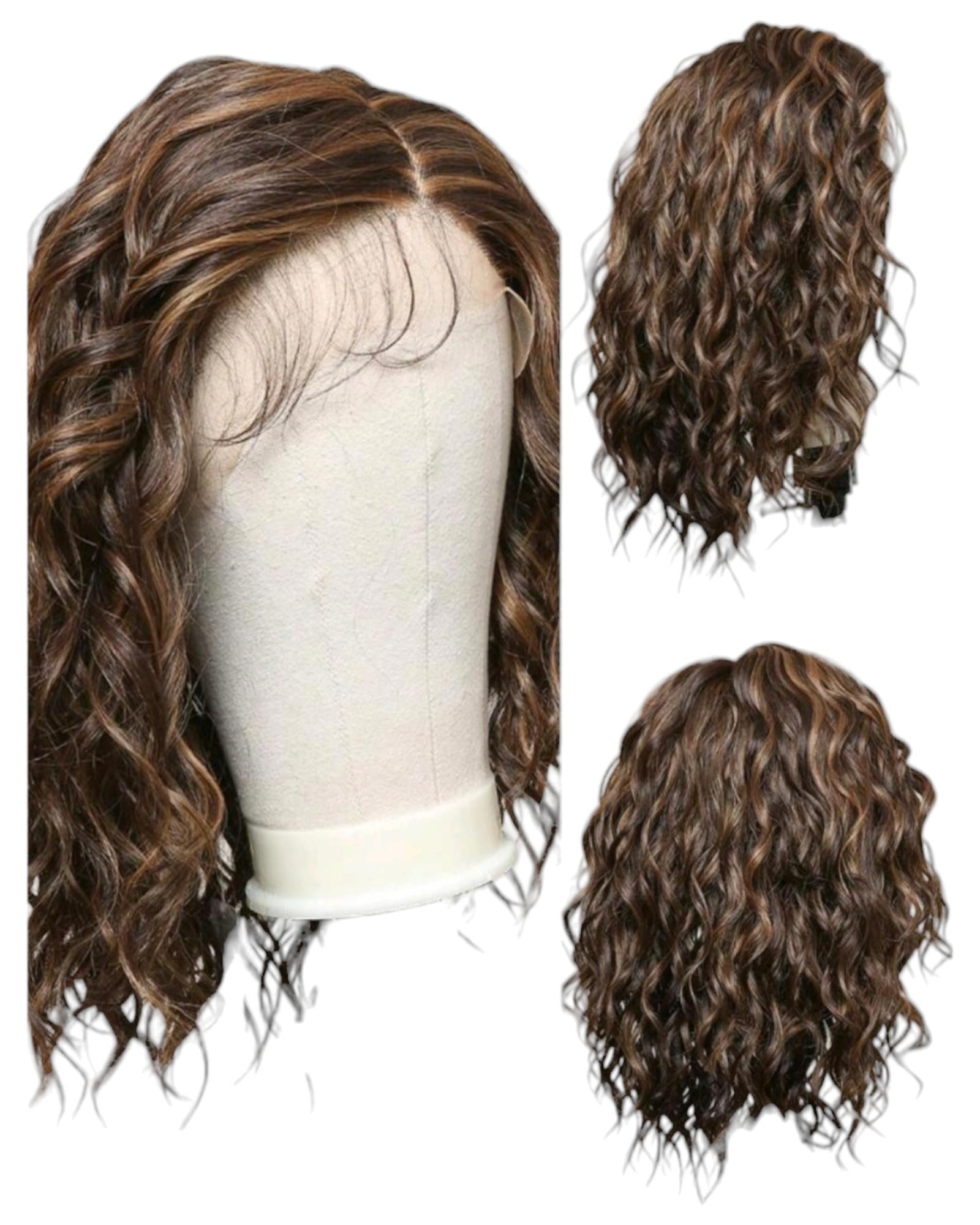 Wavy Brunette Lace Front Wig. Gabrielle.