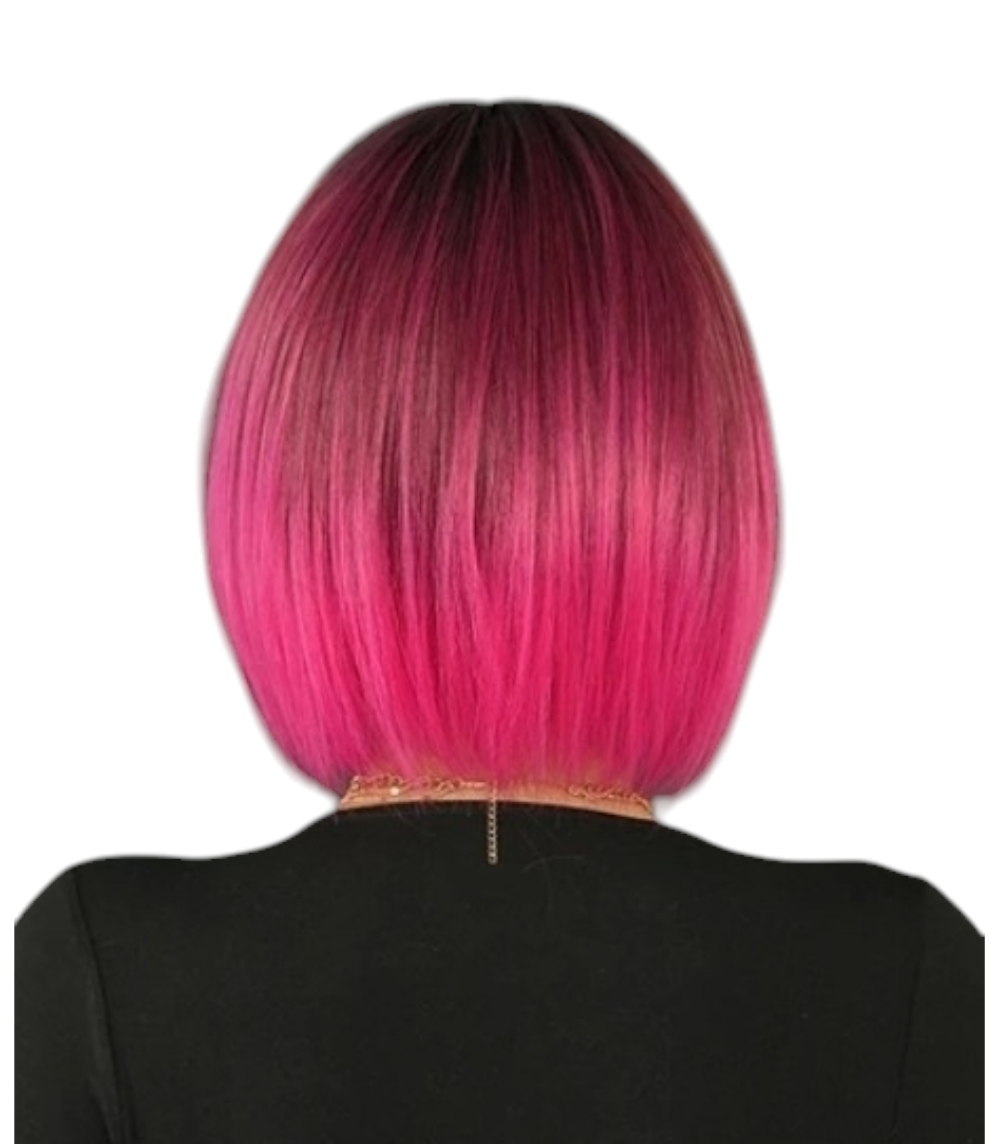 Fuschia Pink Bob Hairstyle Wig. Katie