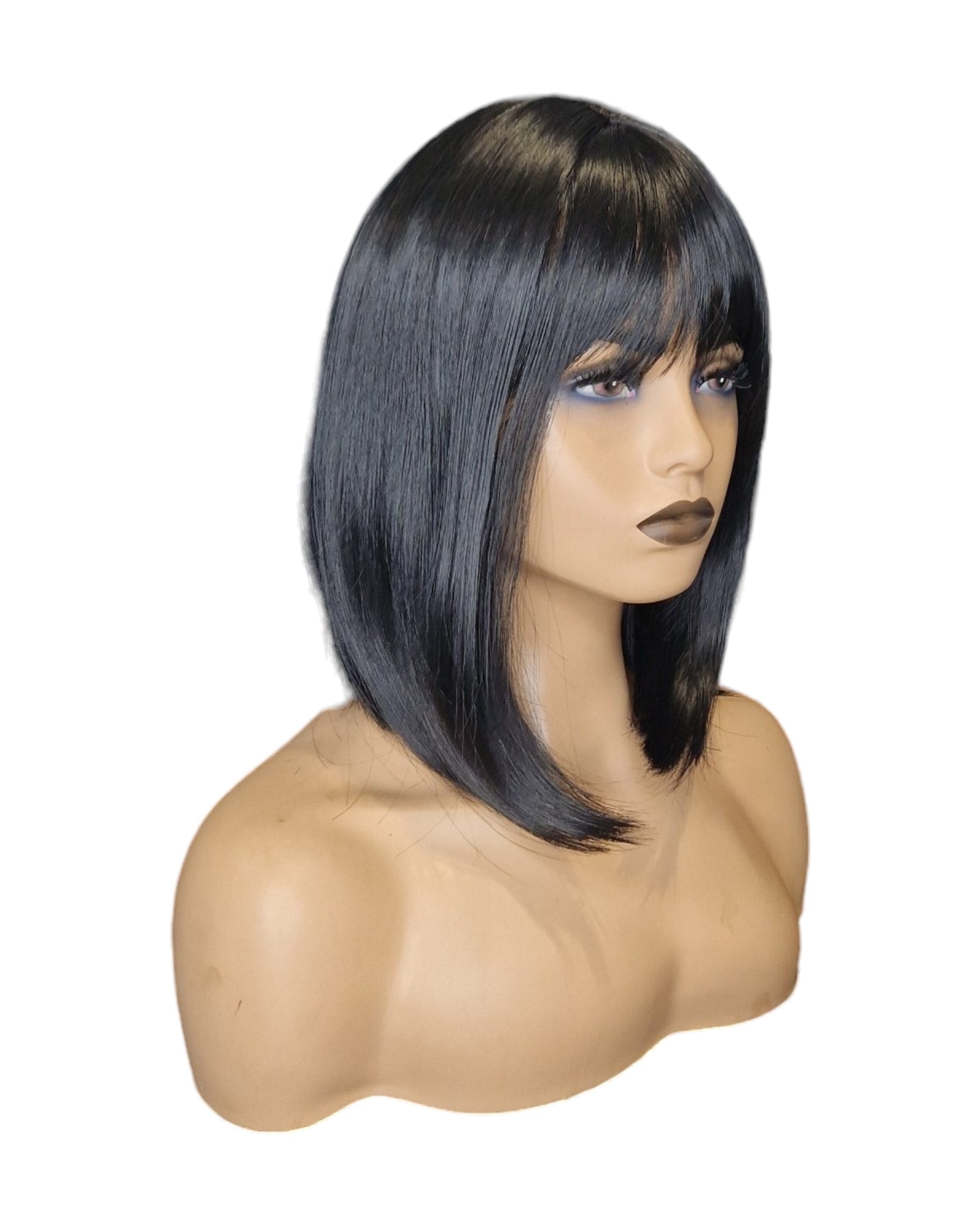 Black Bob Lob Hairstyle Wig. Katy