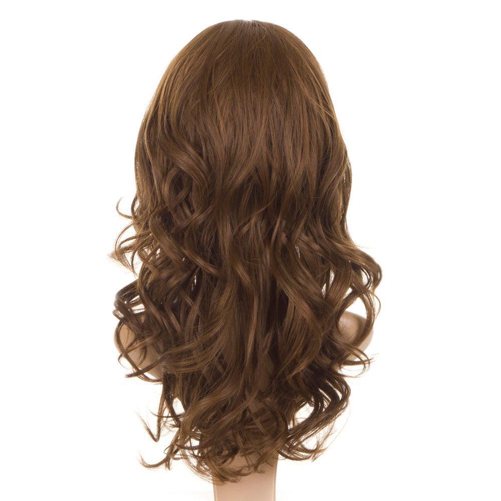 Nicole Coco Brown | Human Hair Blend Long Curly Wig