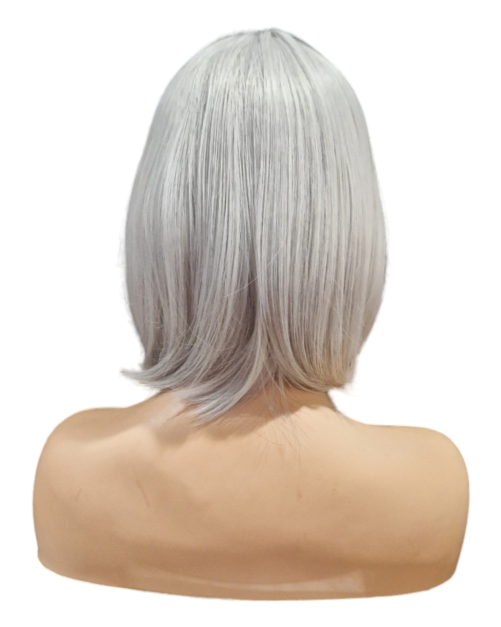 Mid Length Bob Wig. Silver Grey. Katie
