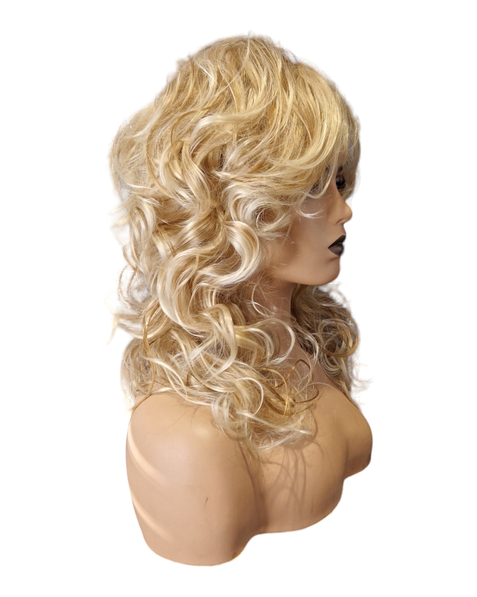 Blonde Dolly Curly Style Wig. Wren