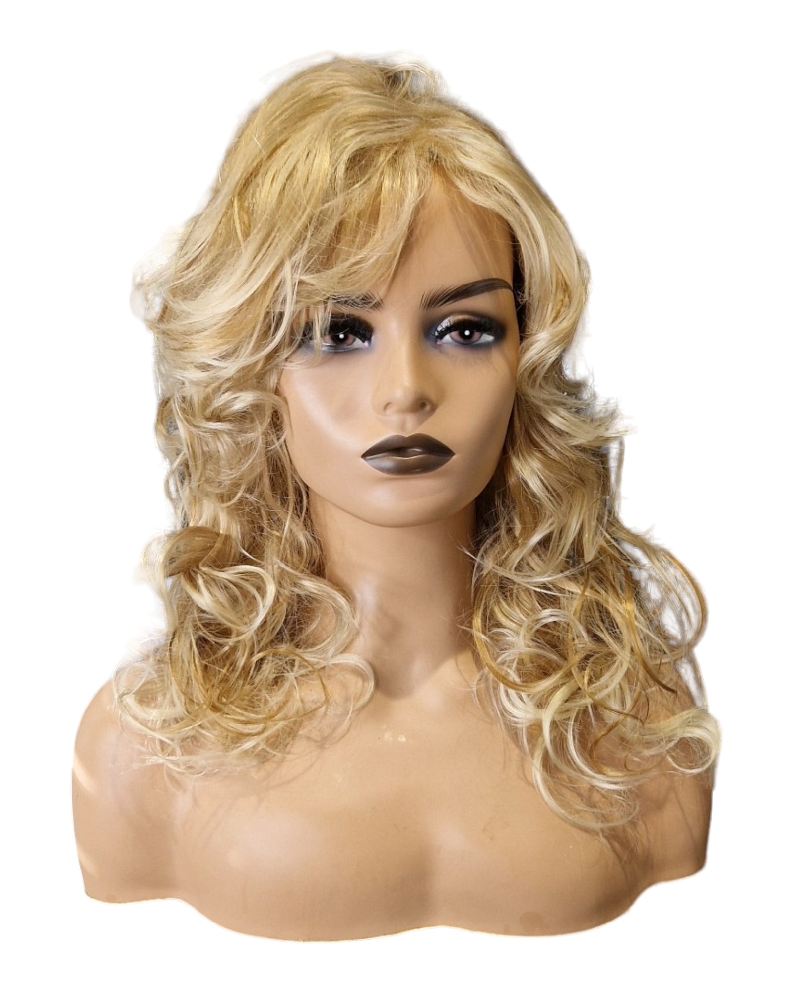 Blonde Dolly Curly Style Wig. Wren