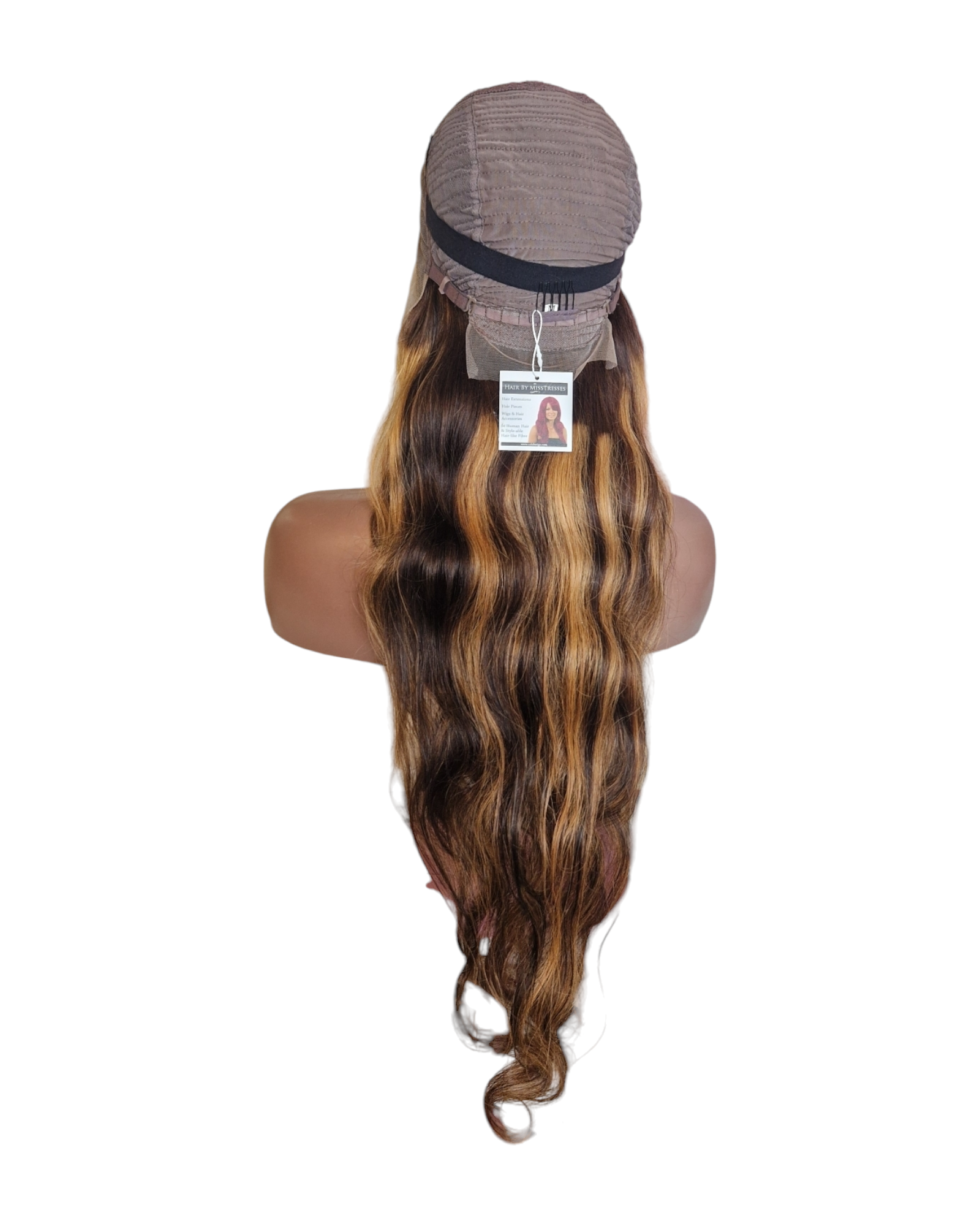 Human Hair Brown Caramel Lace Front Wig.