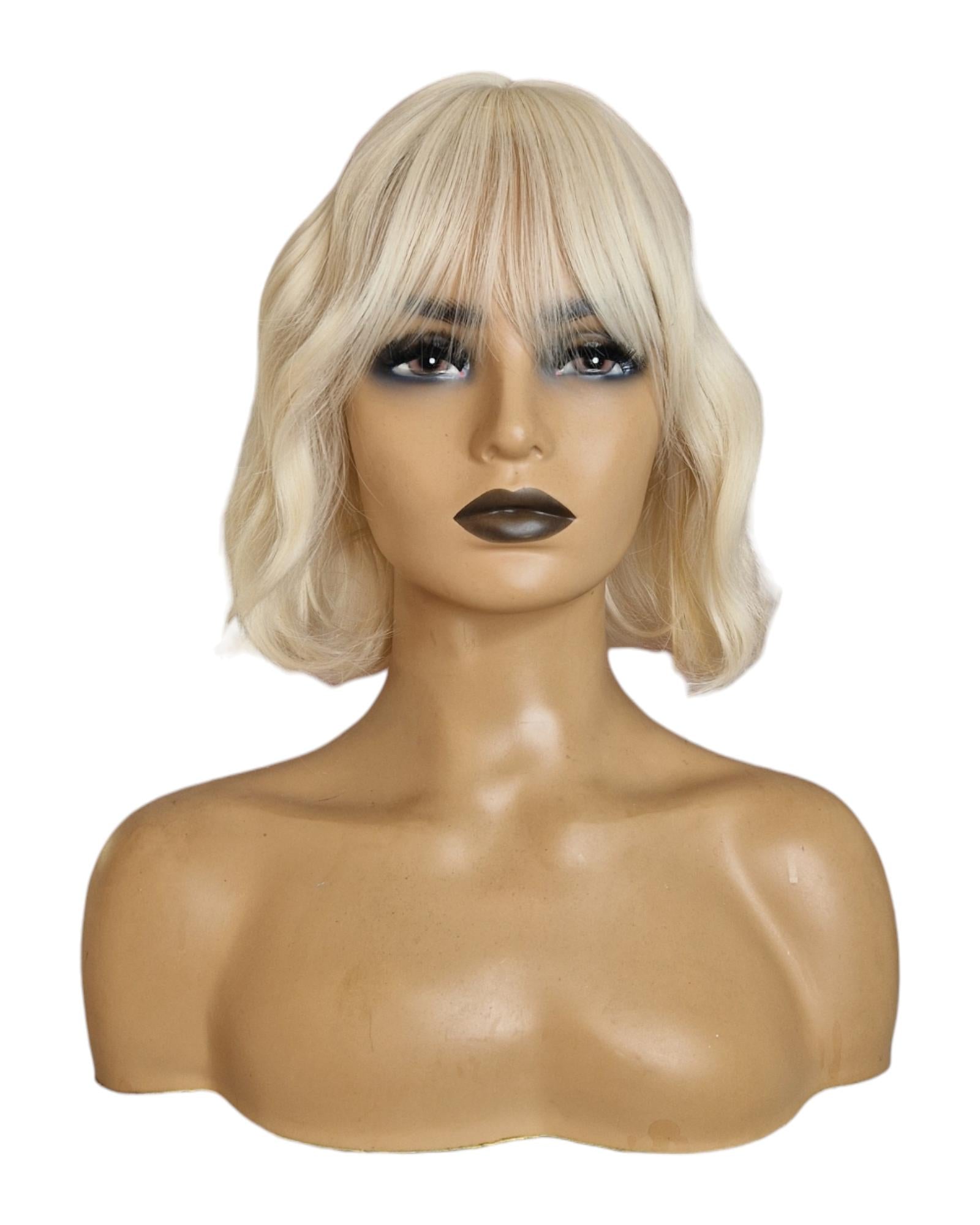 Blonde Wavy Bob Wig. Sable.