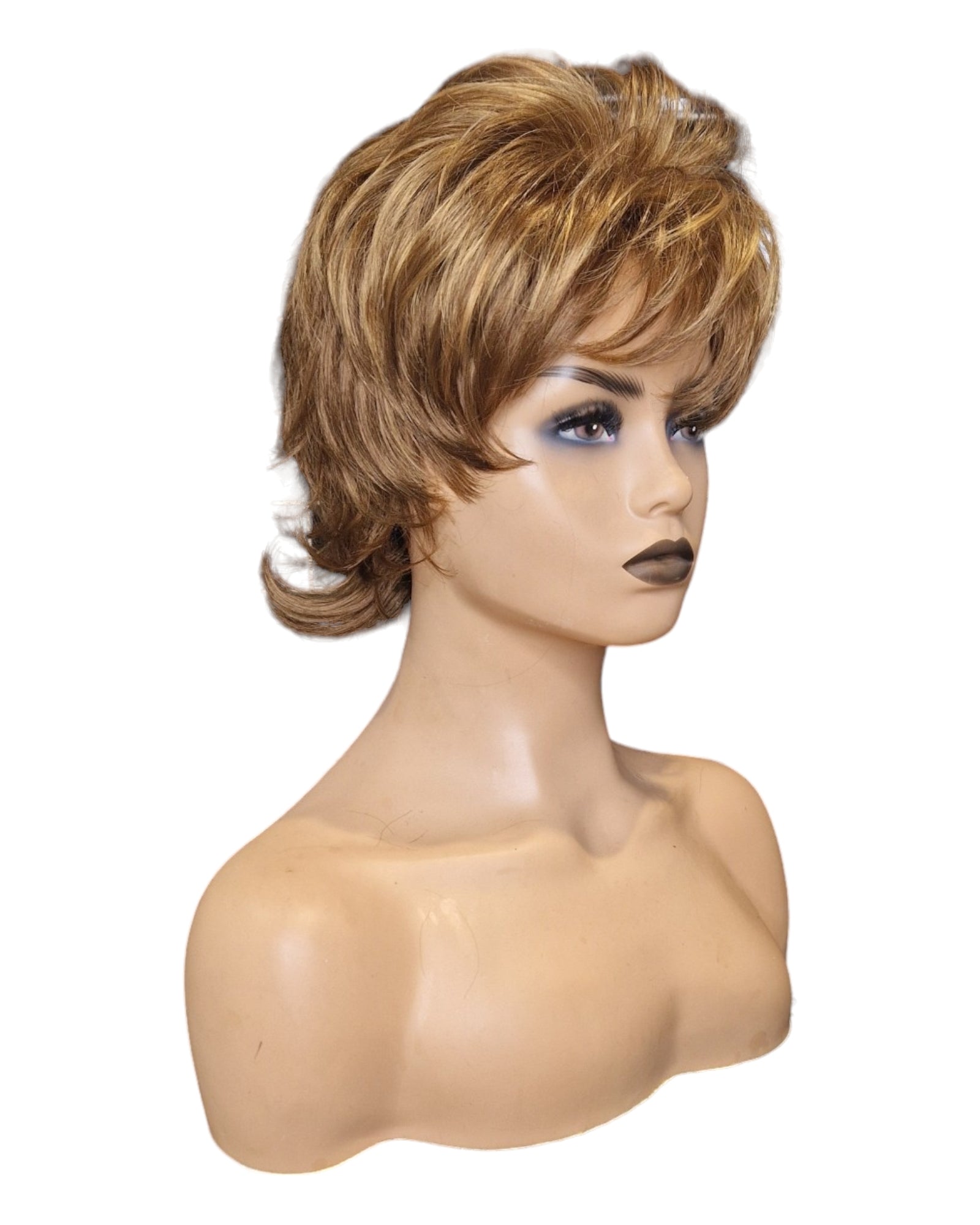 Honey Blonde Urchin Cut Wig. Sophie