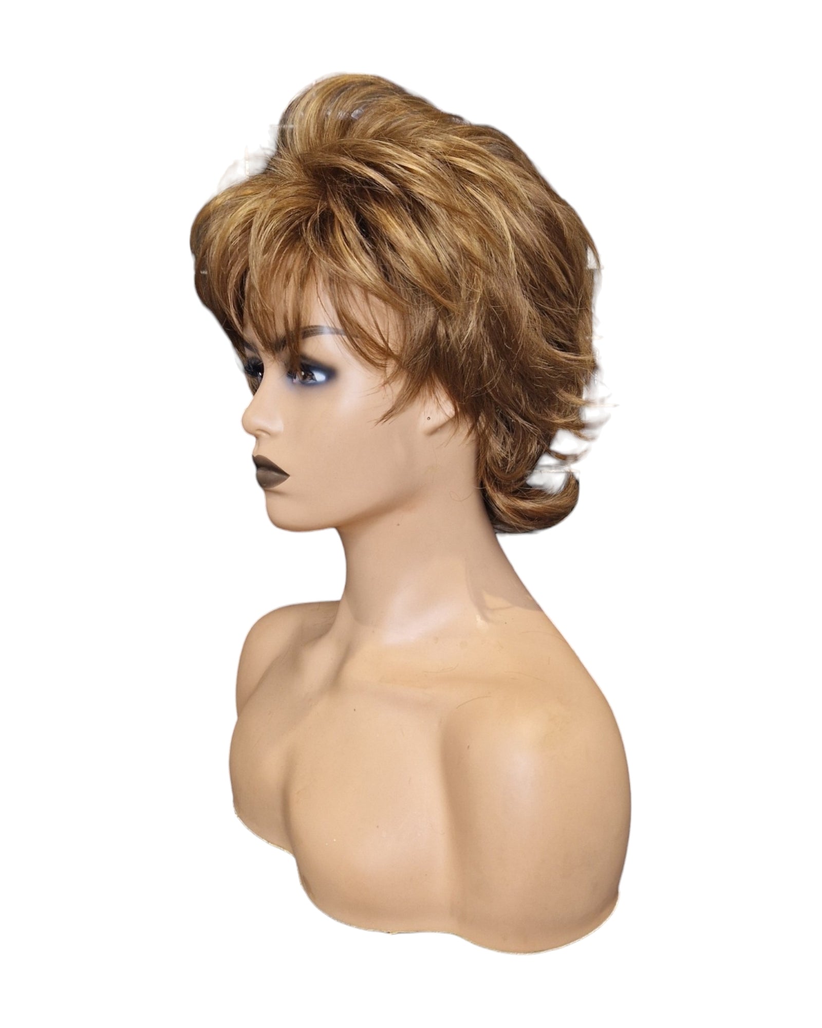 Honey Blonde Urchin Cut Wig. Sophie