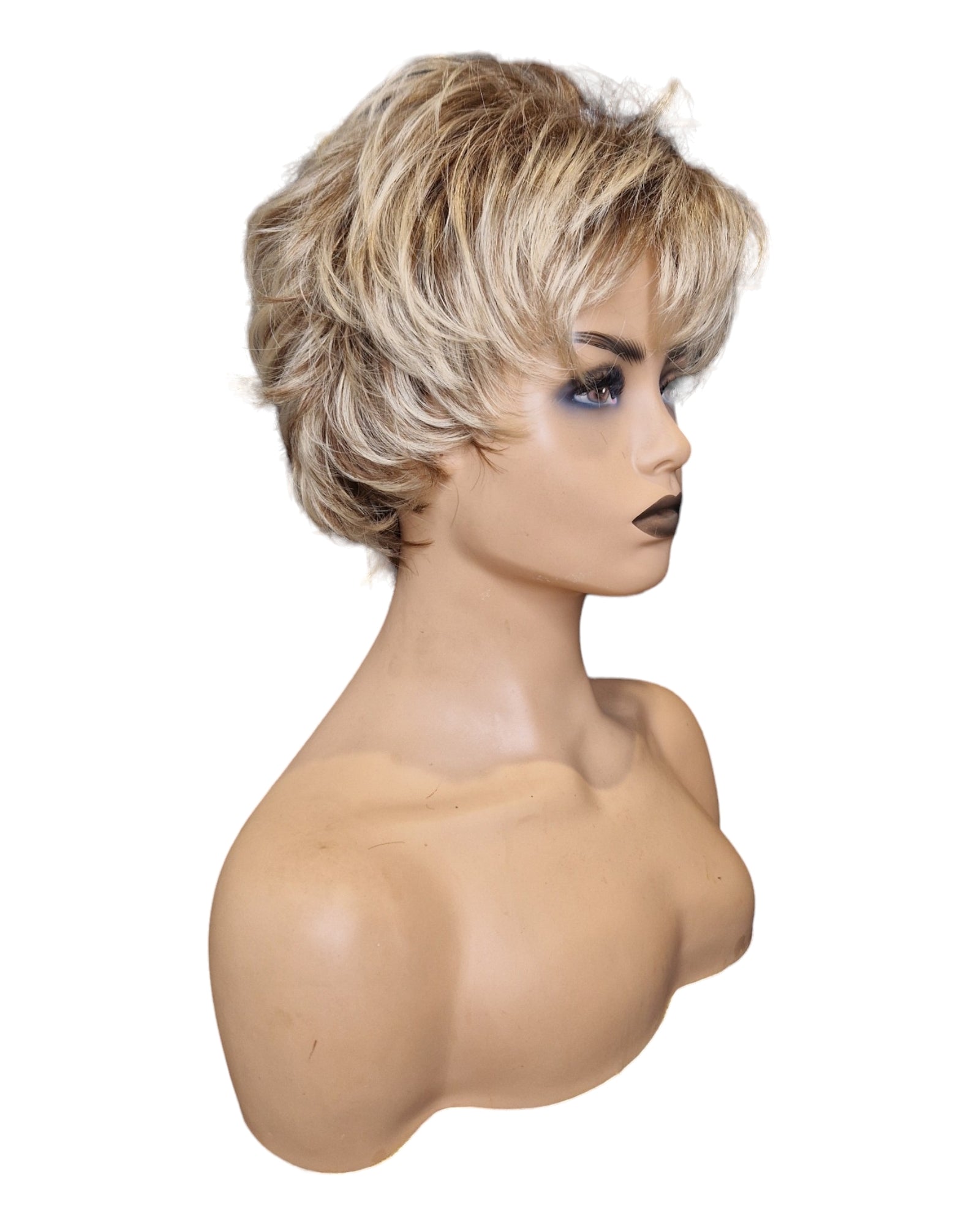 Short Urchin Toasted Blonde Wig. Sophie