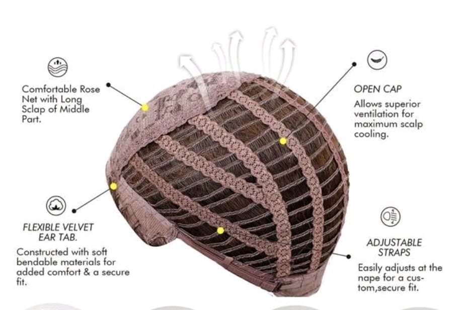 Brown Blonde Mix Long Straight Wig. Dallas