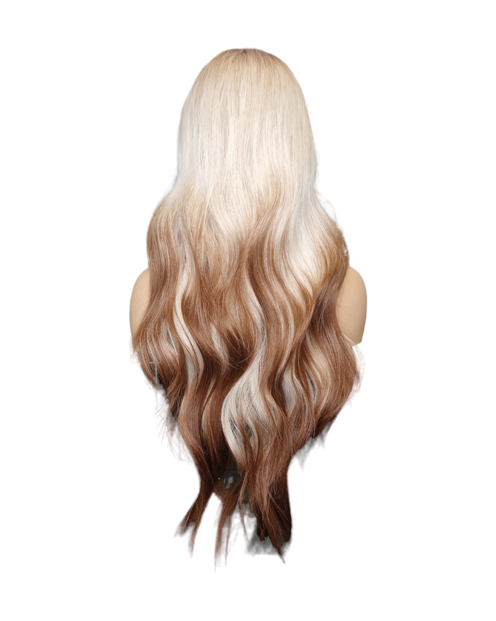 Ombre Long Wavy Blonde Tipped Wig. Suki