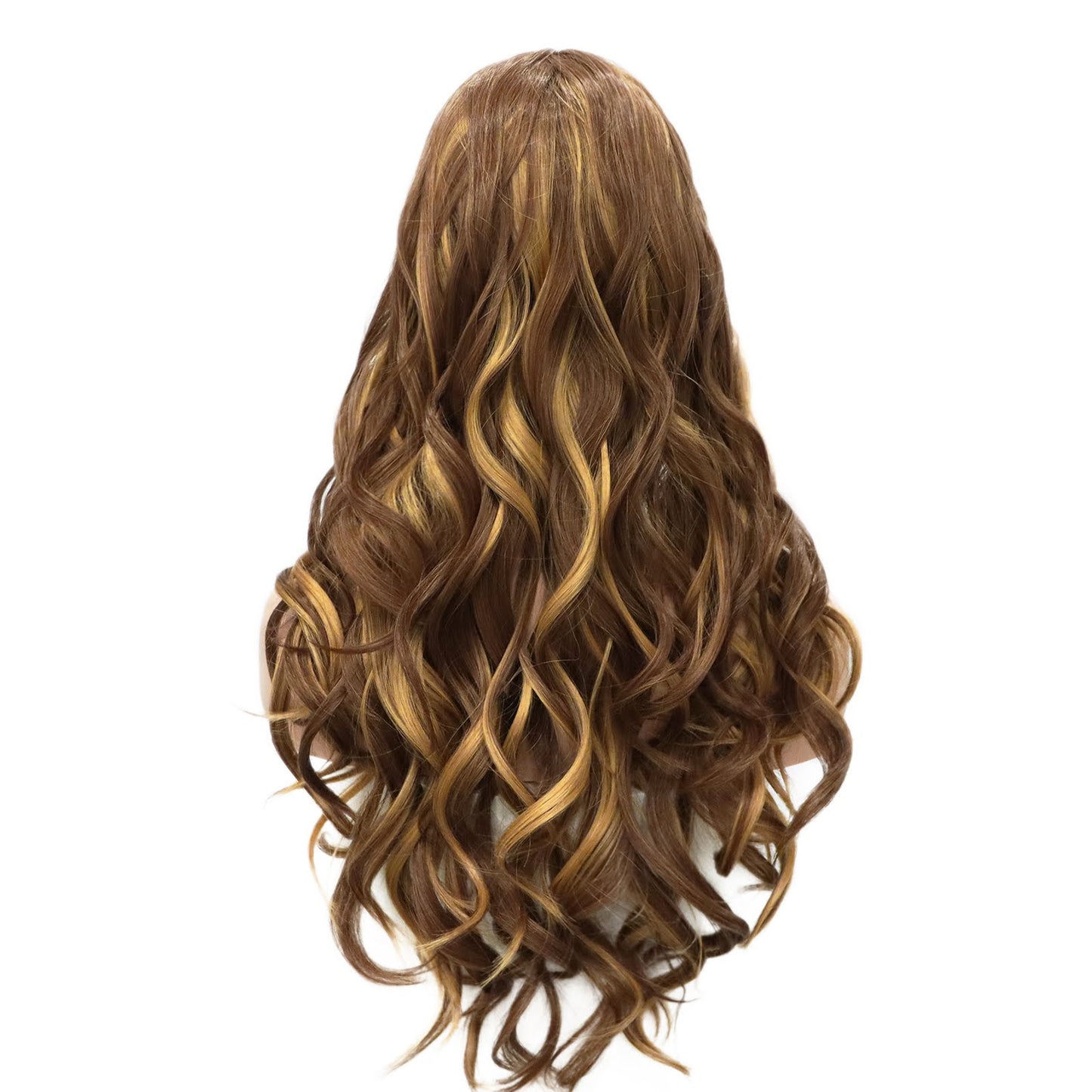 Wavy Caramel Ginger T Part Lace Front Wig. Angie