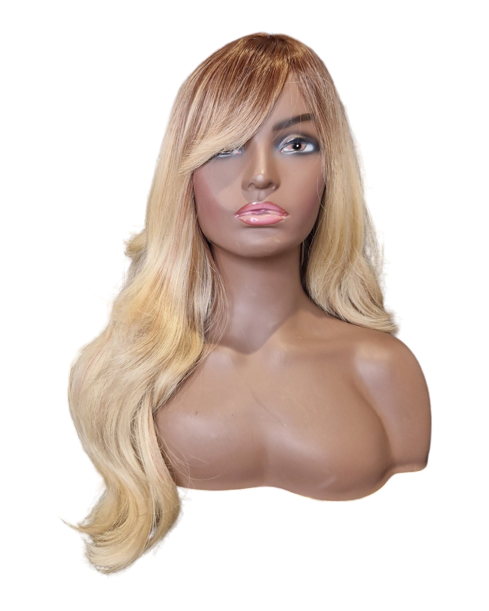 Wavy Long Blonde Brown Wig. Thea