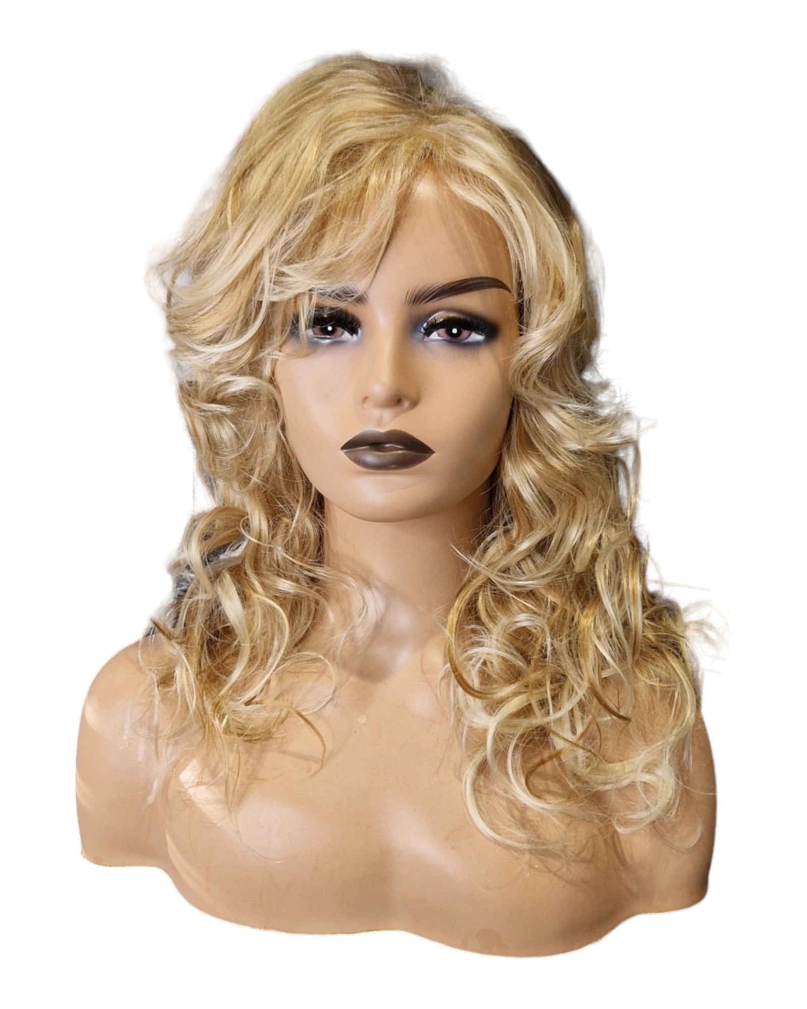 Blonde Dolly Curly Style Wig. Wren
