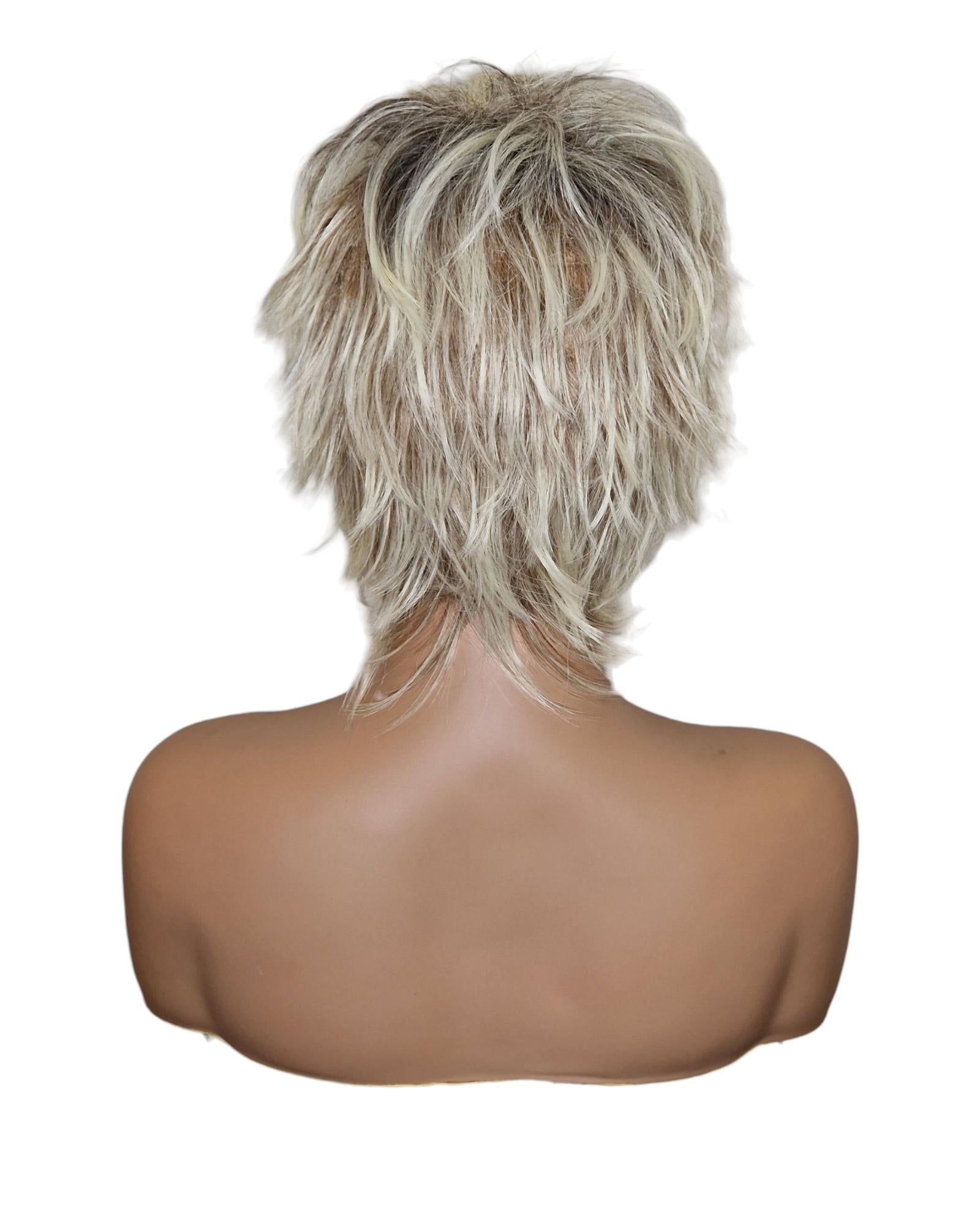 Short Ash Blonde Urchin Cut Wig. Camilla