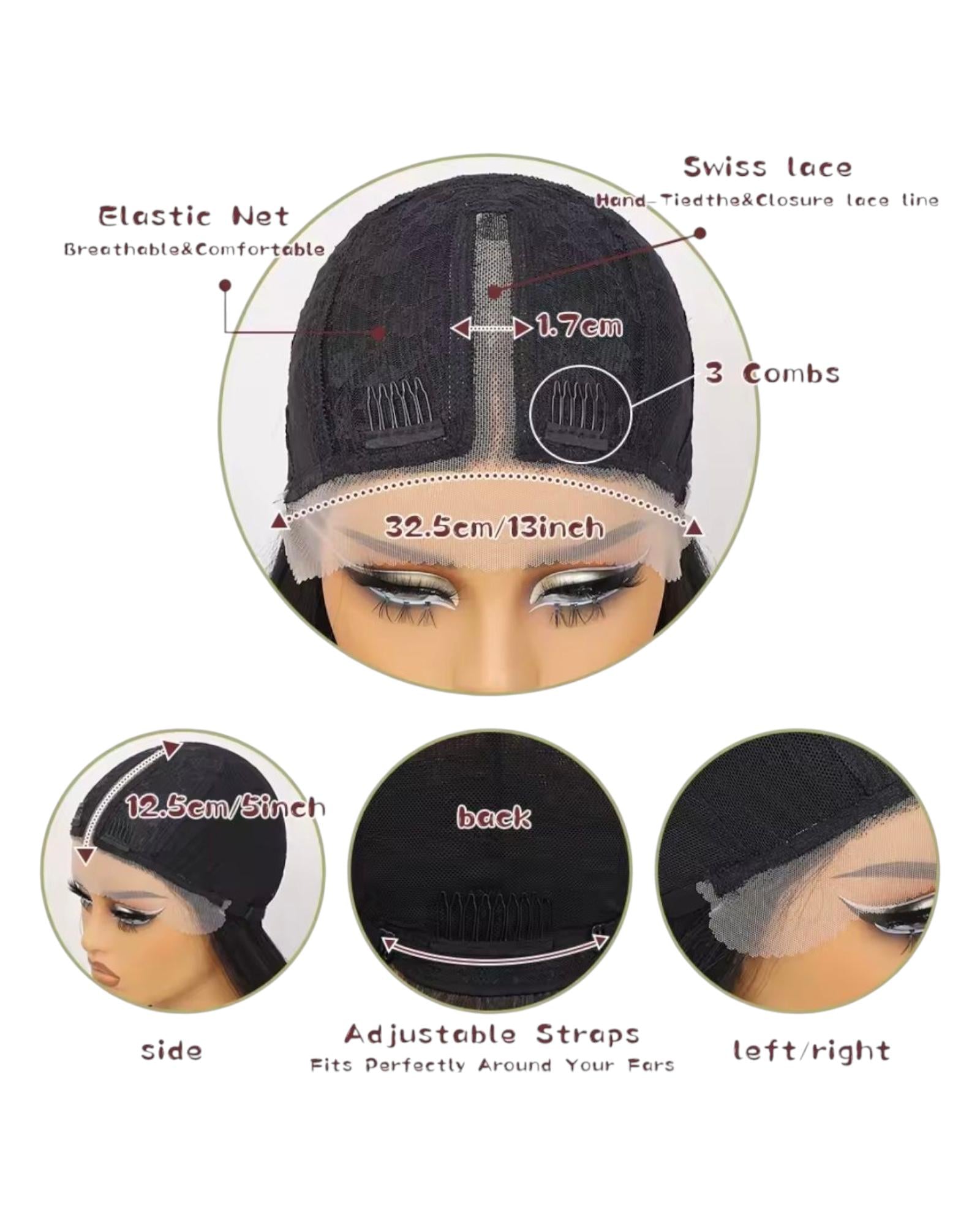 Black Wavy Bob Lace Front Wig. Delta