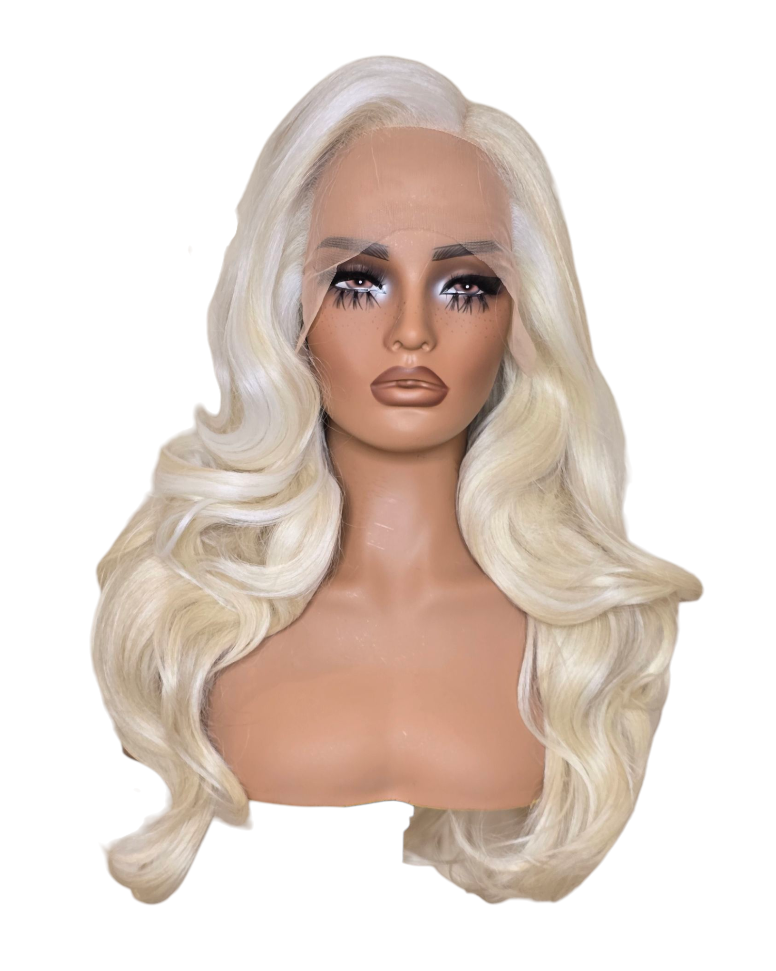 Blonde White Streaked Lace Front Wig.