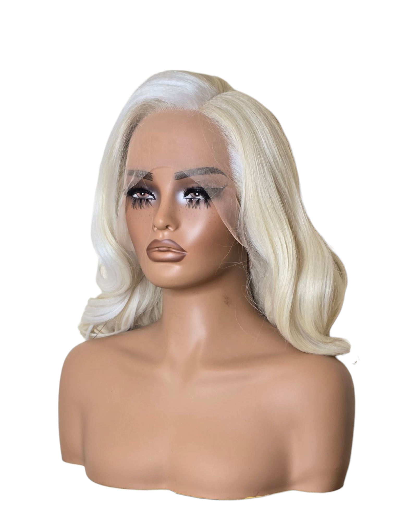 Blonde White Streaked Lace Front Wig.