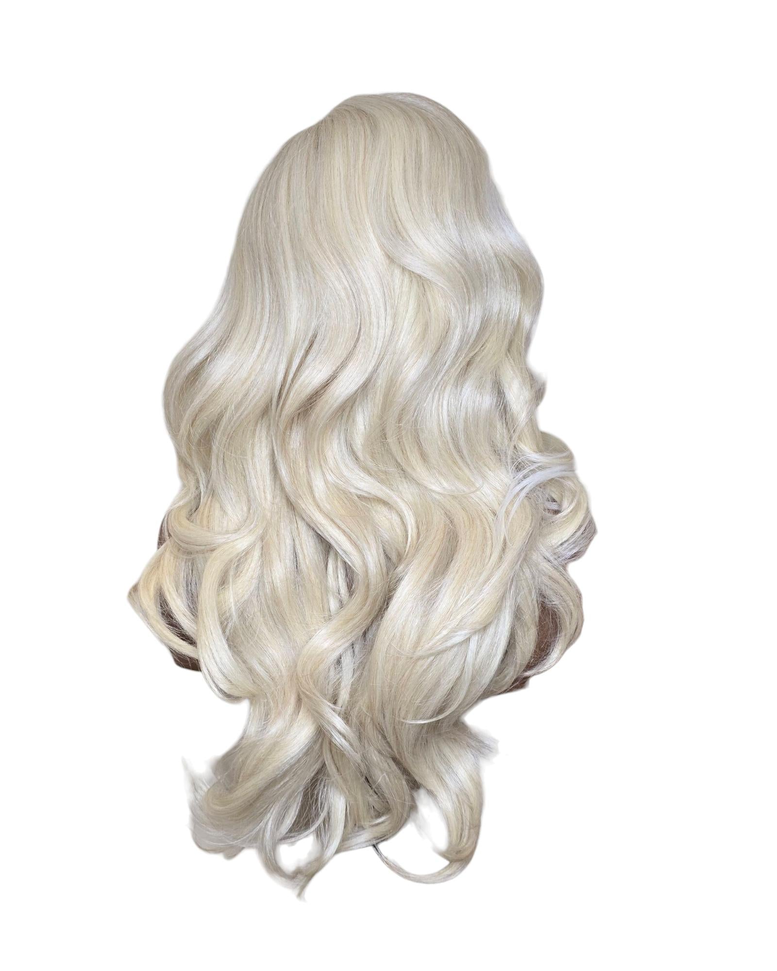 Blonde White Streaked Lace Front Wig.