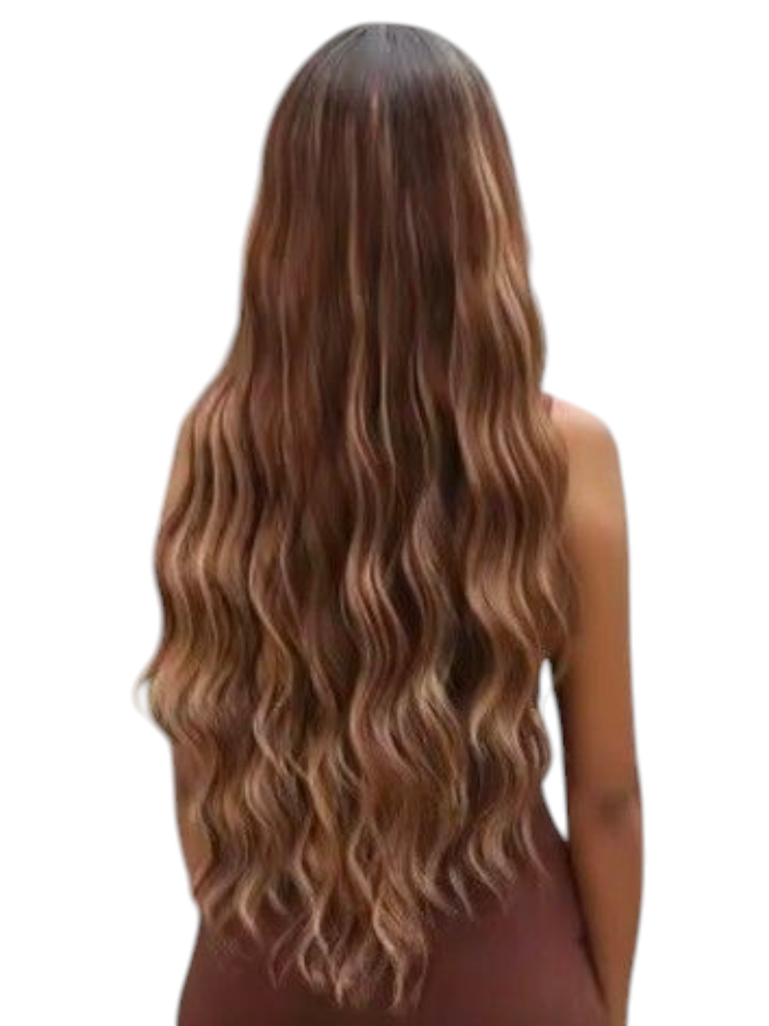 Brown Caramel Long Wig. Nalo