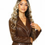 Chocolate Blonde Wavy Middle Part Lace Front Wig. Badra.