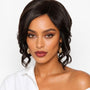 Dark Brown Faux Up Do Bob Wig. Rose.