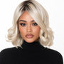 Platinum Blonde Wavy Bob Wig. Abbi