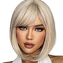 Platinum Blonde Bob Hairstyle Wig. Katie