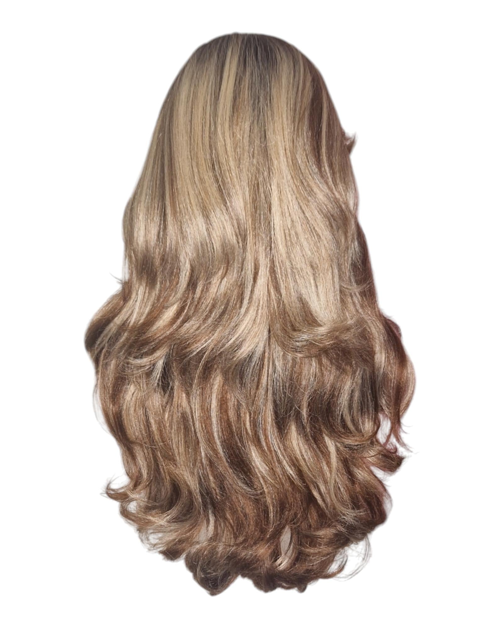 Chocolate Tri Tone Blonde Layered Kimberley Wig.
