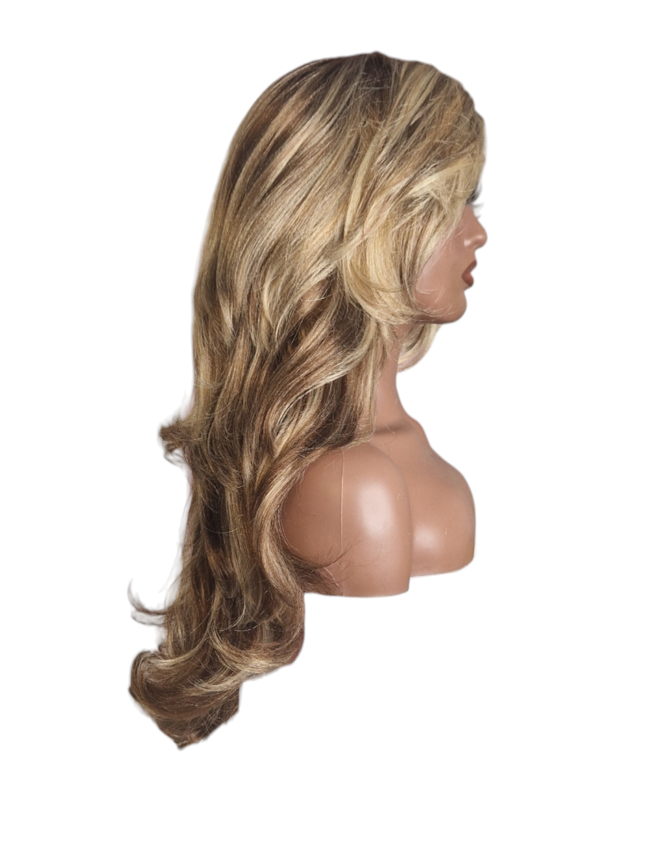 Chocolate Tri Tone Blonde Layered Kimberley Wig.