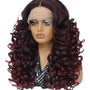 Black Burgundy Ombre Curly Lace Front Wig. Zena