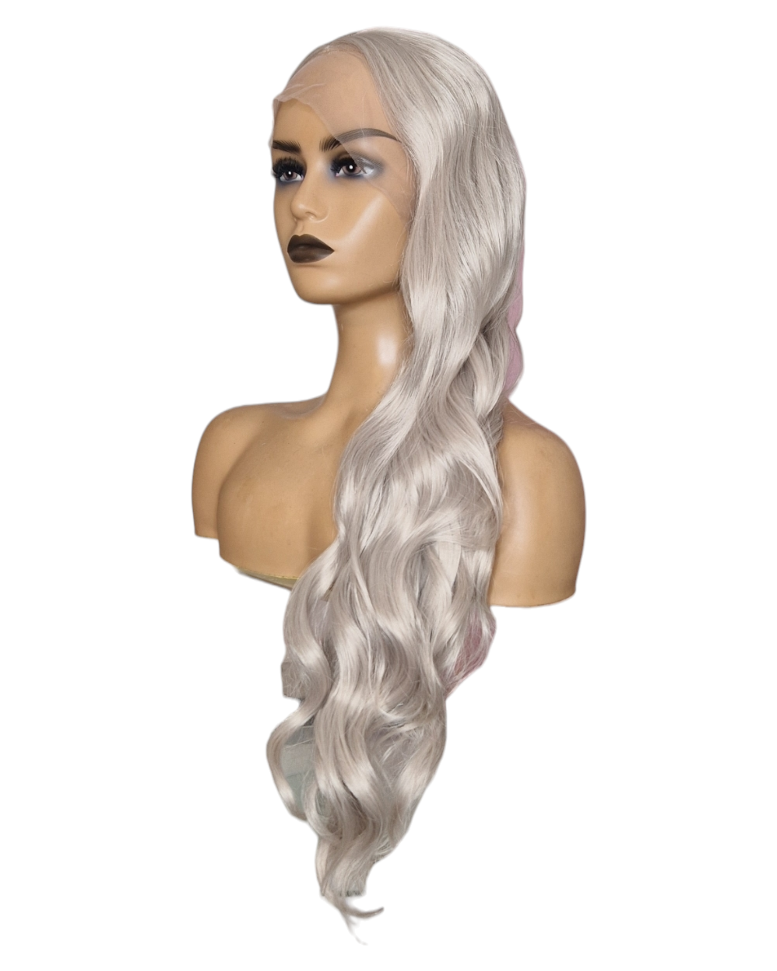 Platinum Steel Blonde Long Lace Front Wig. VidaX
