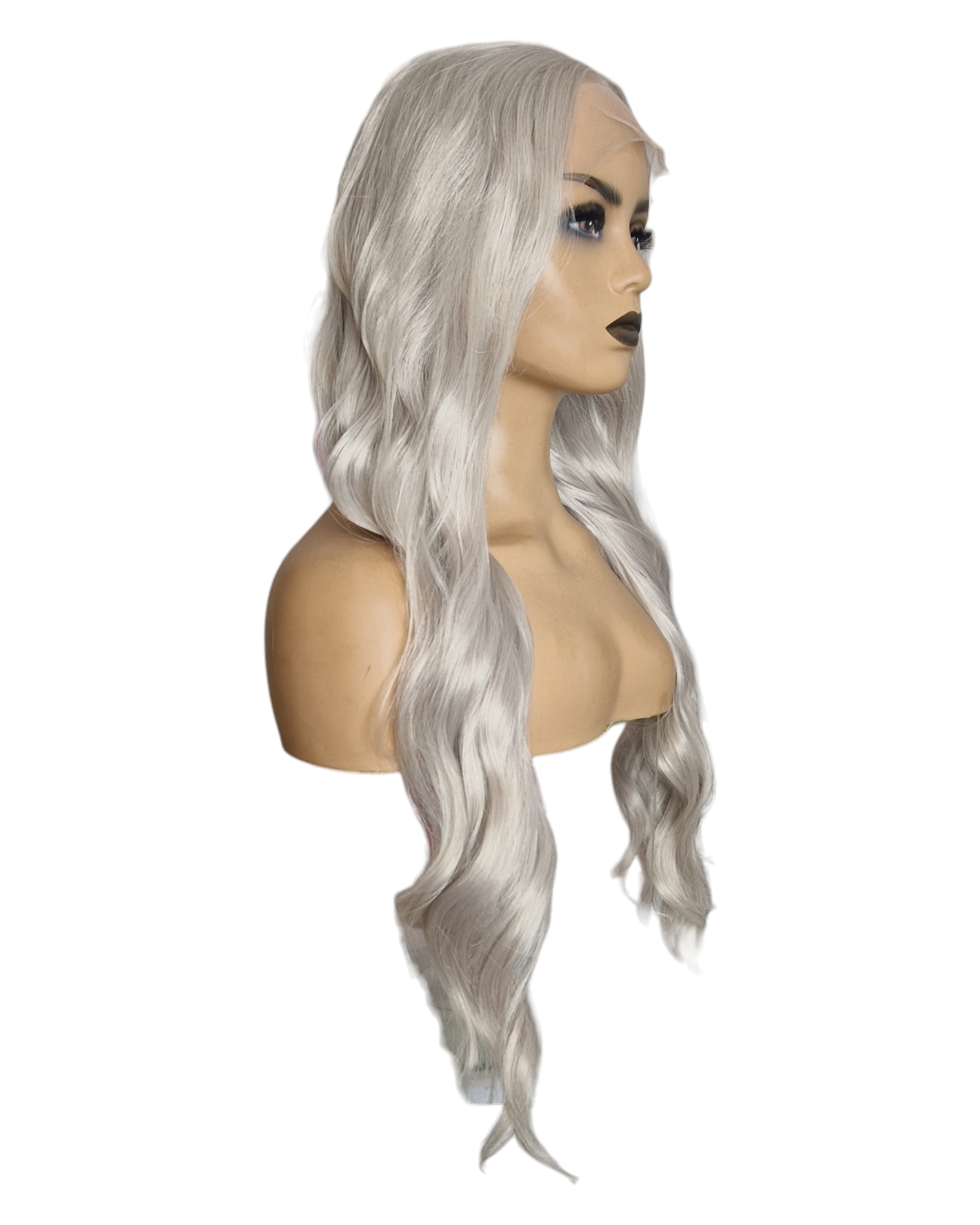 Platinum Steel Blonde Long Lace Front Wig. VidaX