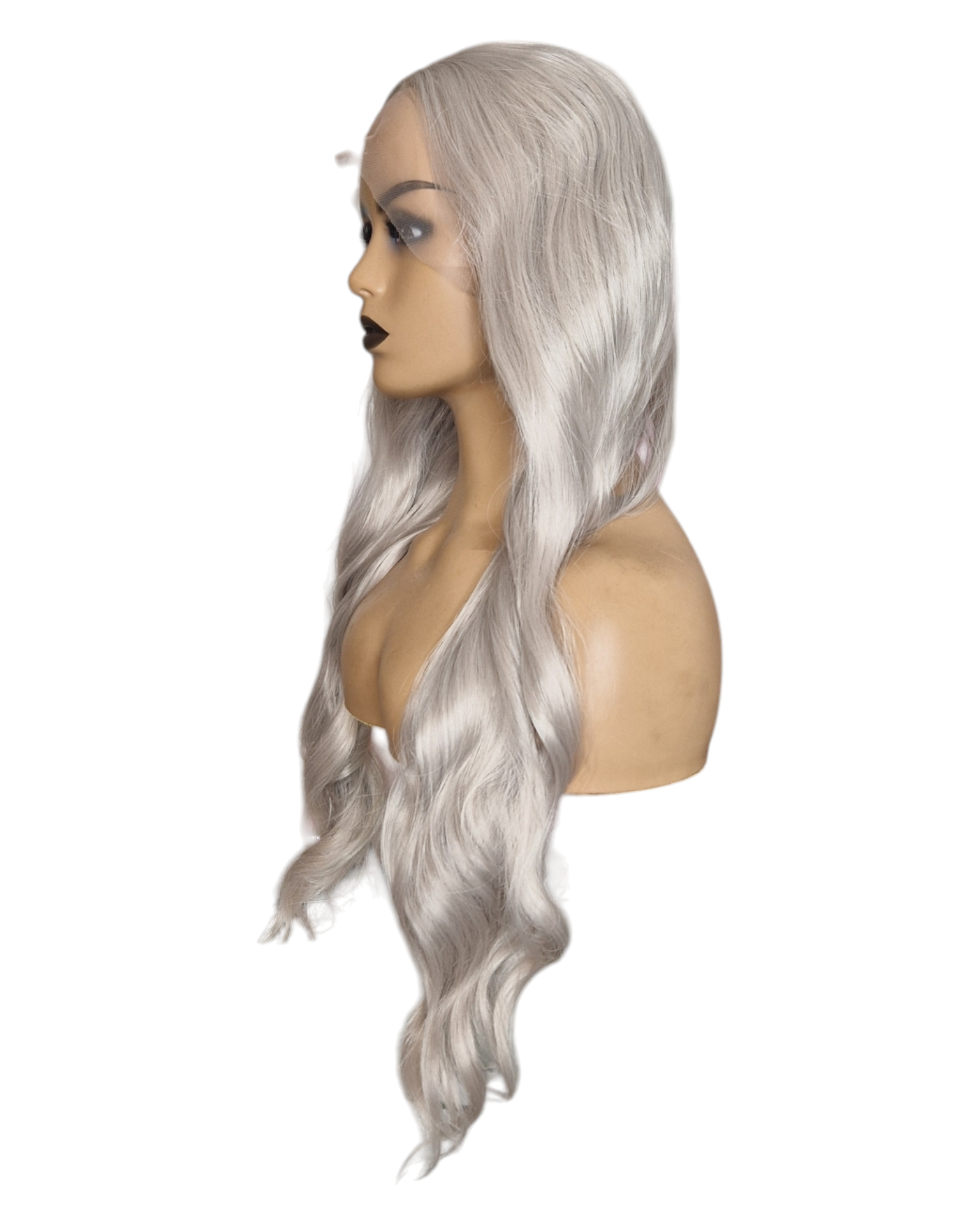 Platinum Steel Blonde Long Lace Front Wig. VidaX