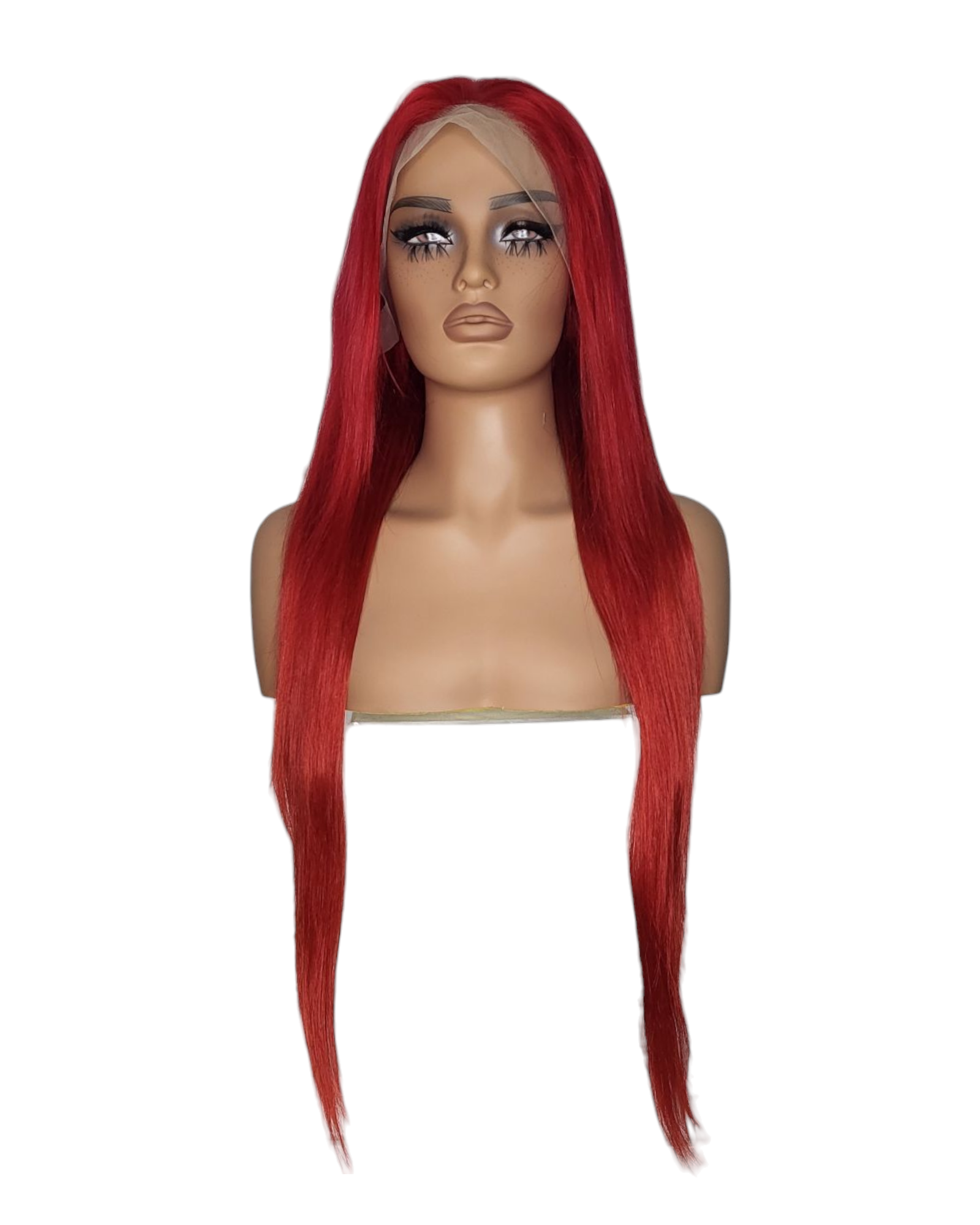 Red Human Hair 28" Lace Front Wig. Ari