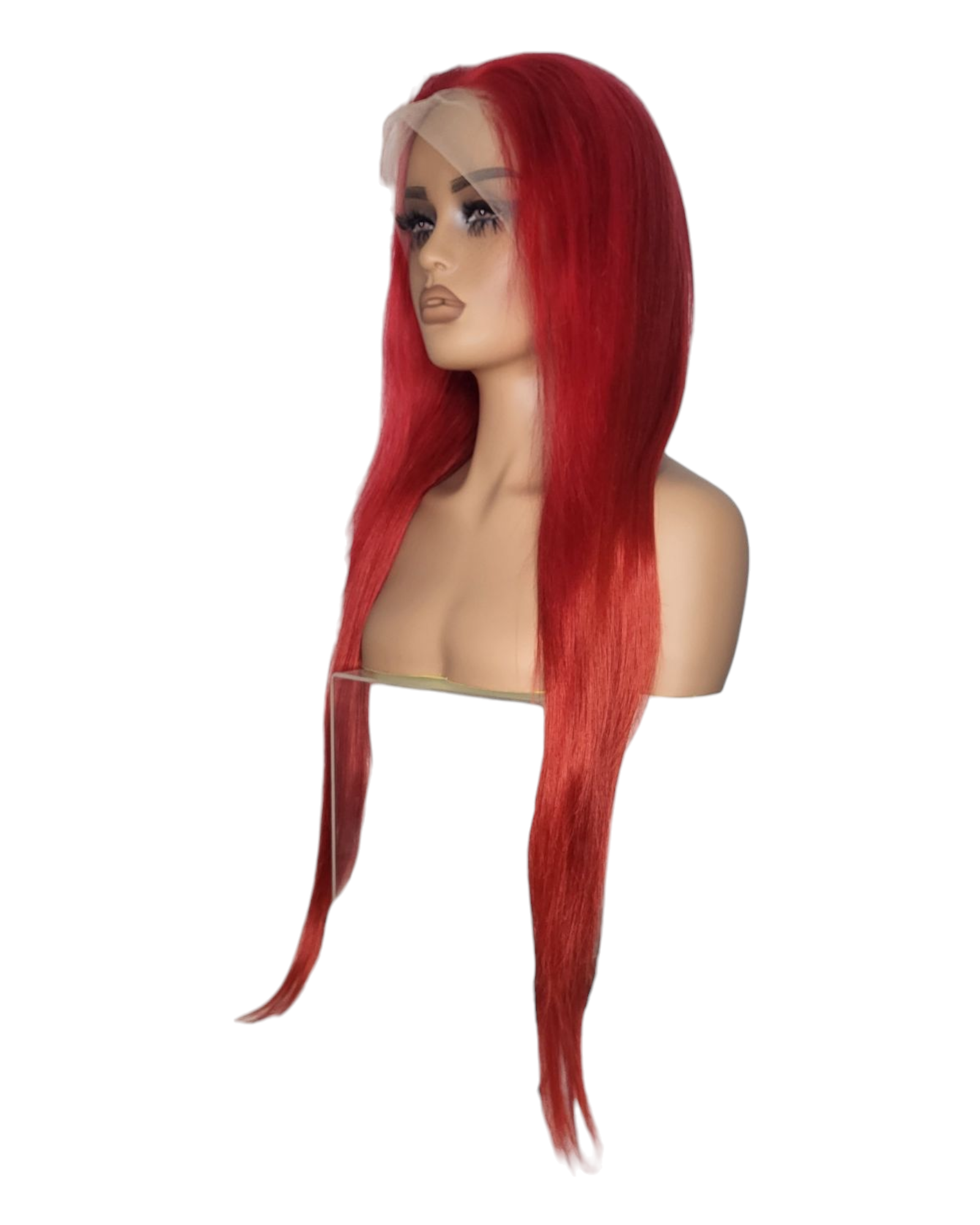 Red Human Hair 28" Lace Front Wig. Ari