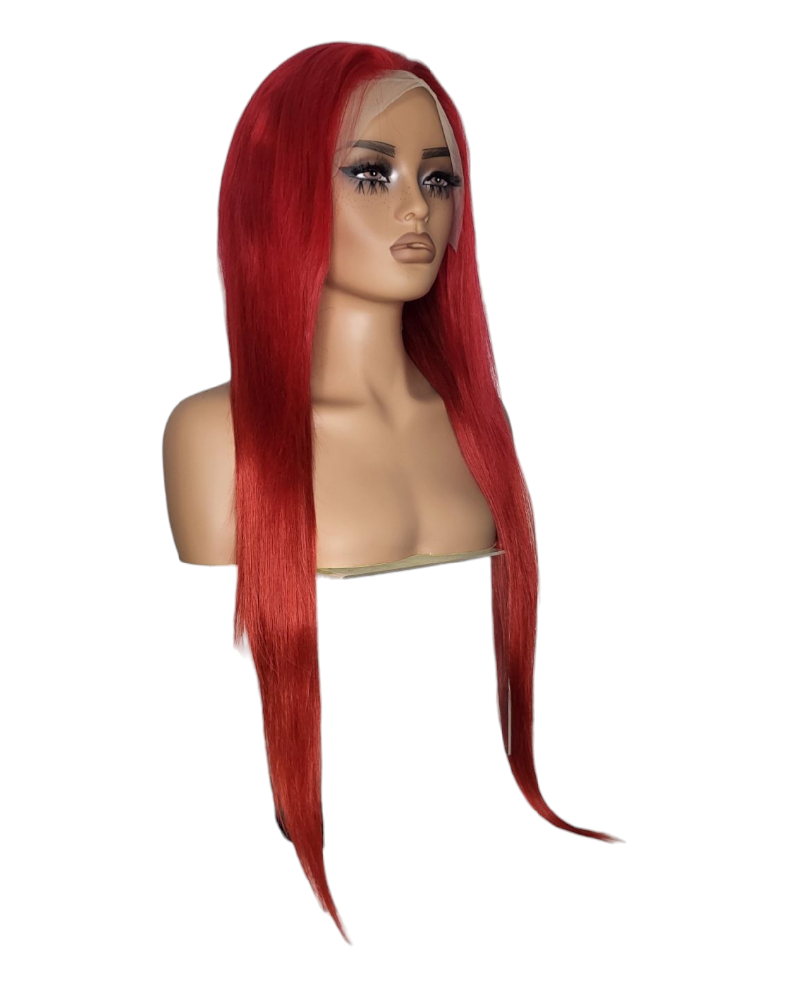 Red Human Hair 28" Lace Front Wig. Ari