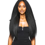 Black Relaxed Texture Lace Front Wig.