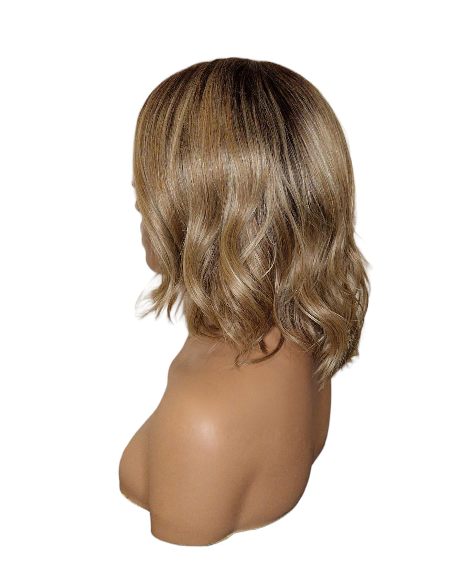 Ombre Blonde Choppy Wave Bob Wig. Abbi