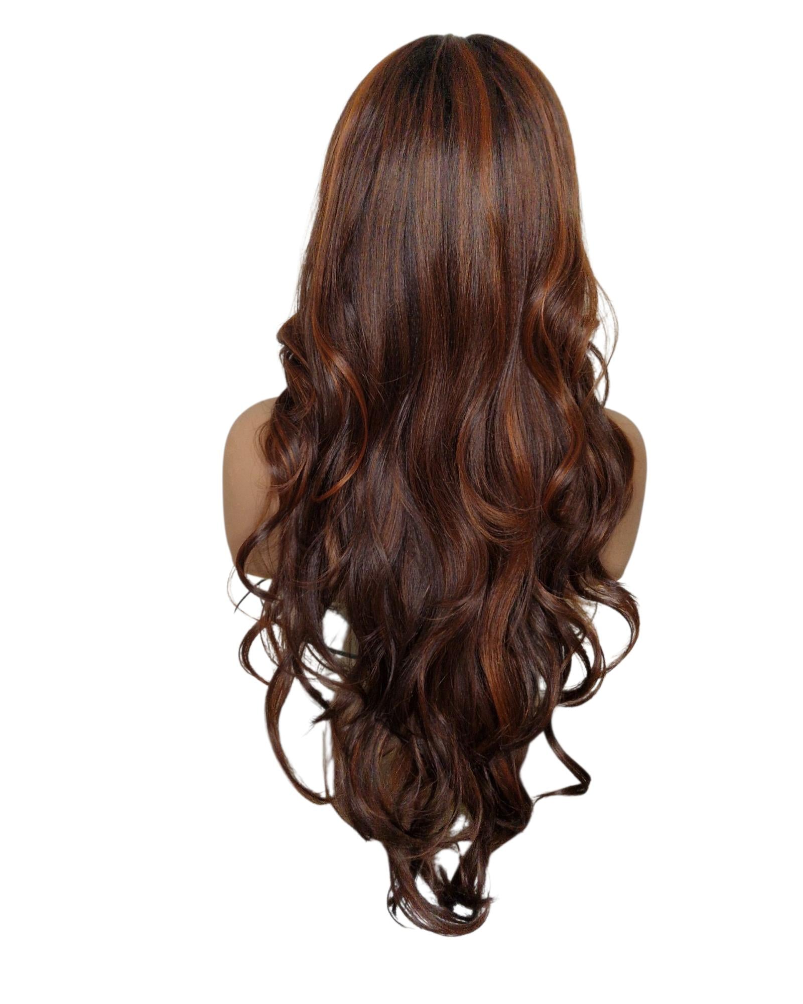 Auburn Wavy Lace Front Wig. Echo