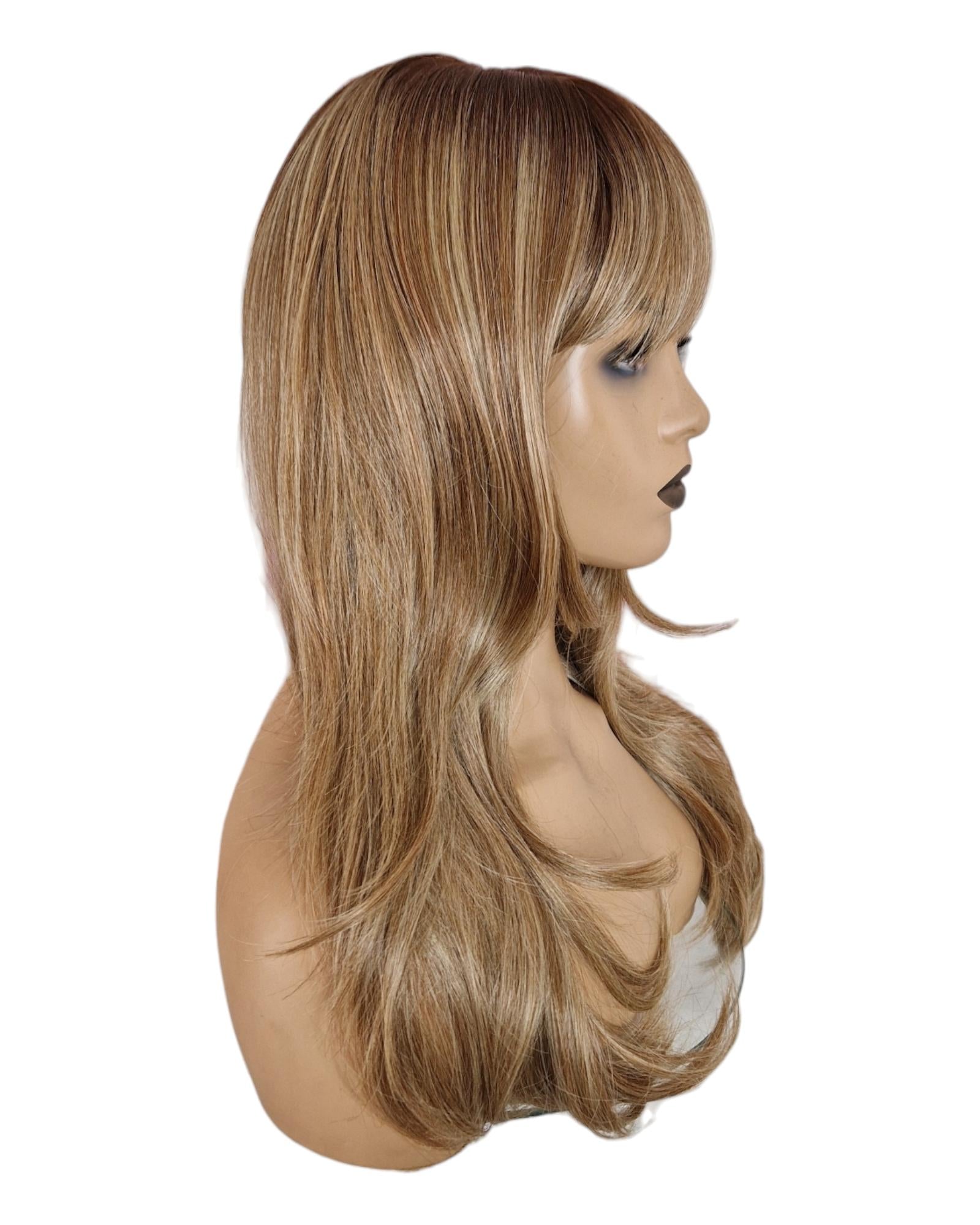 Honey Blonde Fringe Bangs Bardot Wig