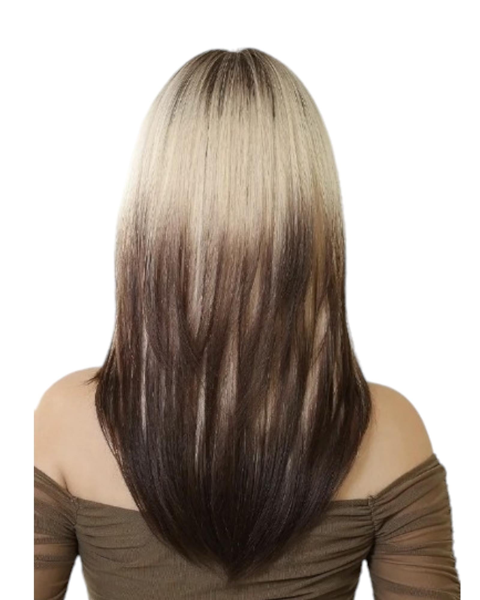 Ombre Blonde Brown Wig. Raine.