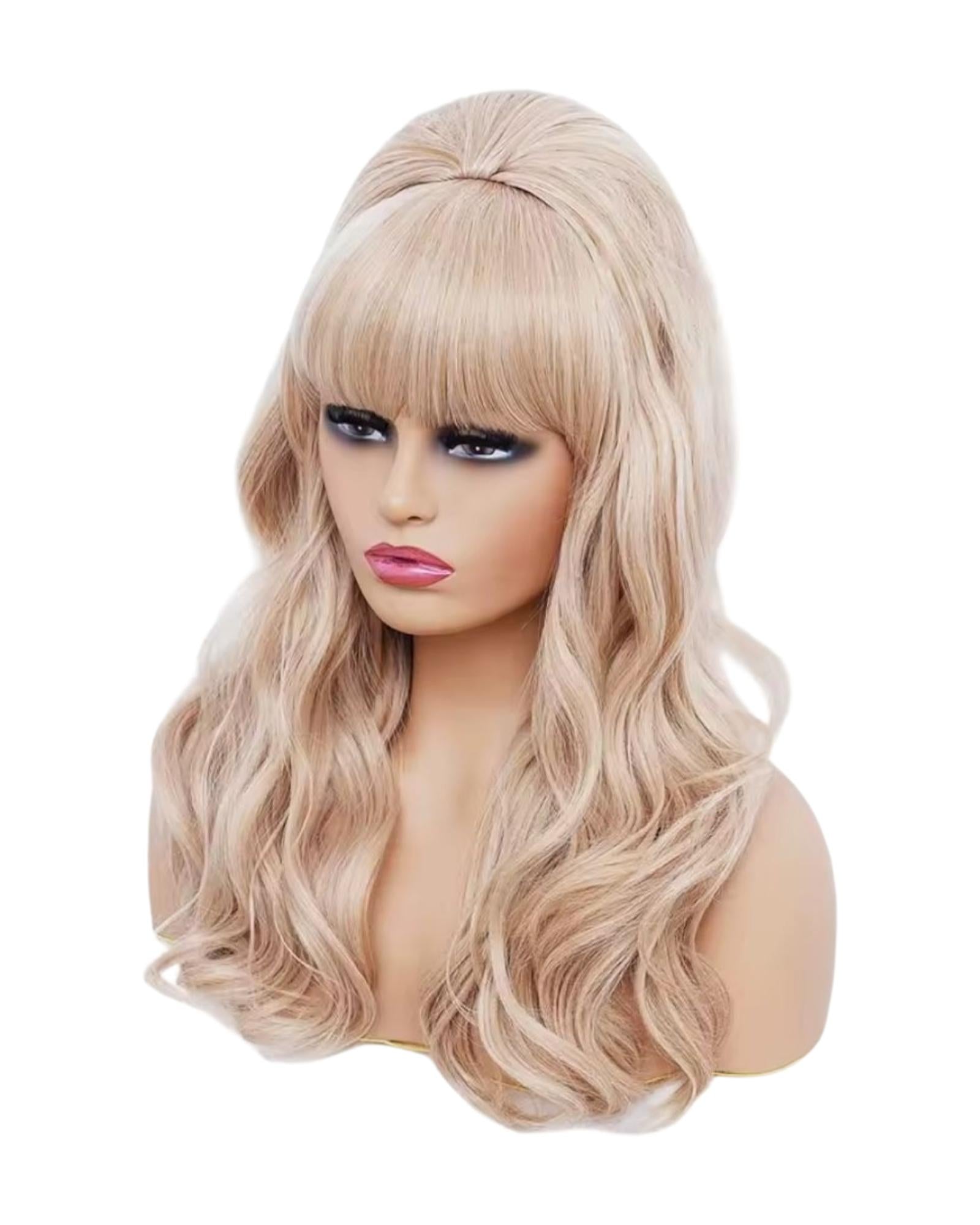 Blonde Pin Up Beehive Volume 60s Wig. Priscilla