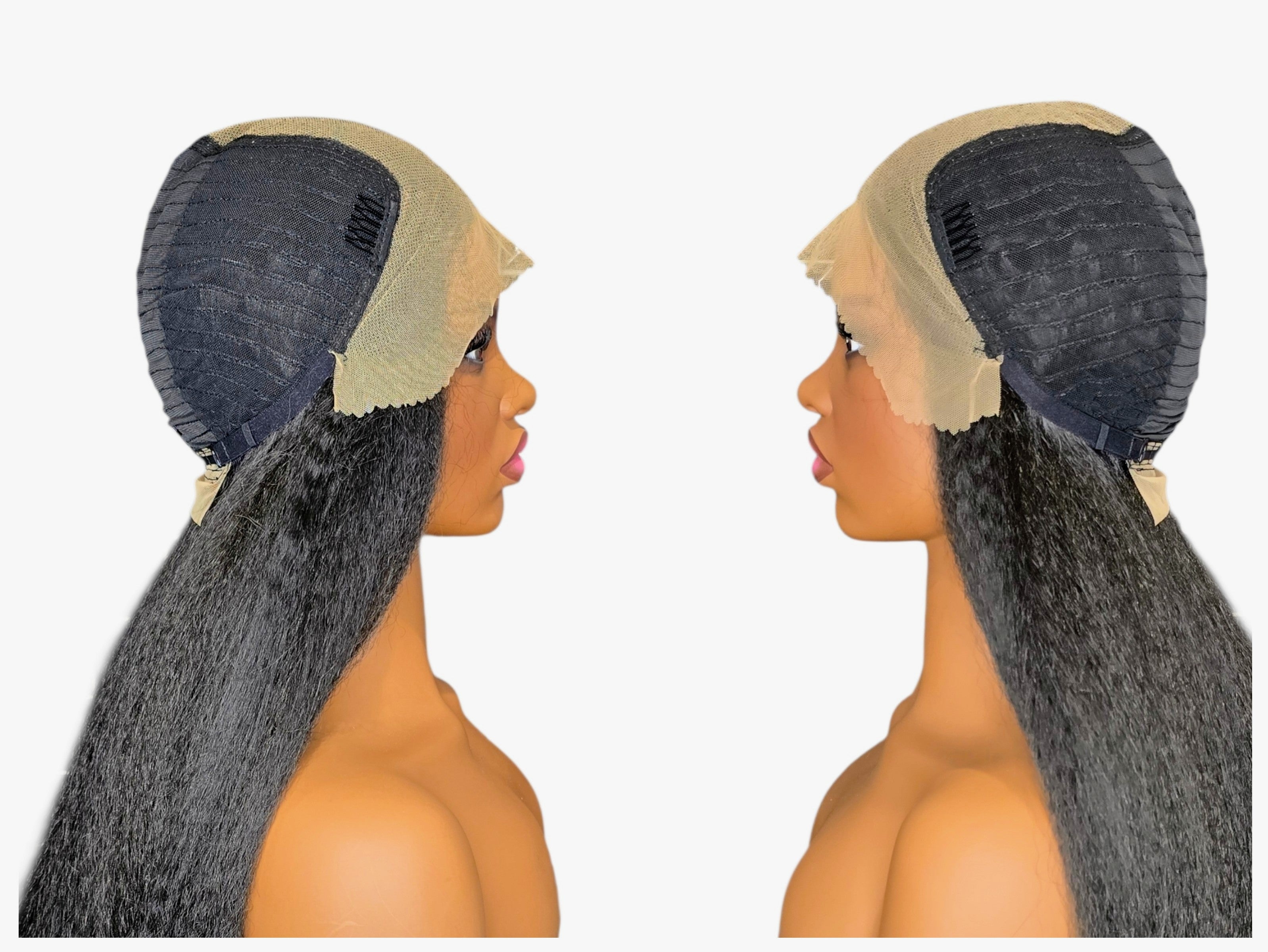 Black Relaxed Texture Lace Front Wig.