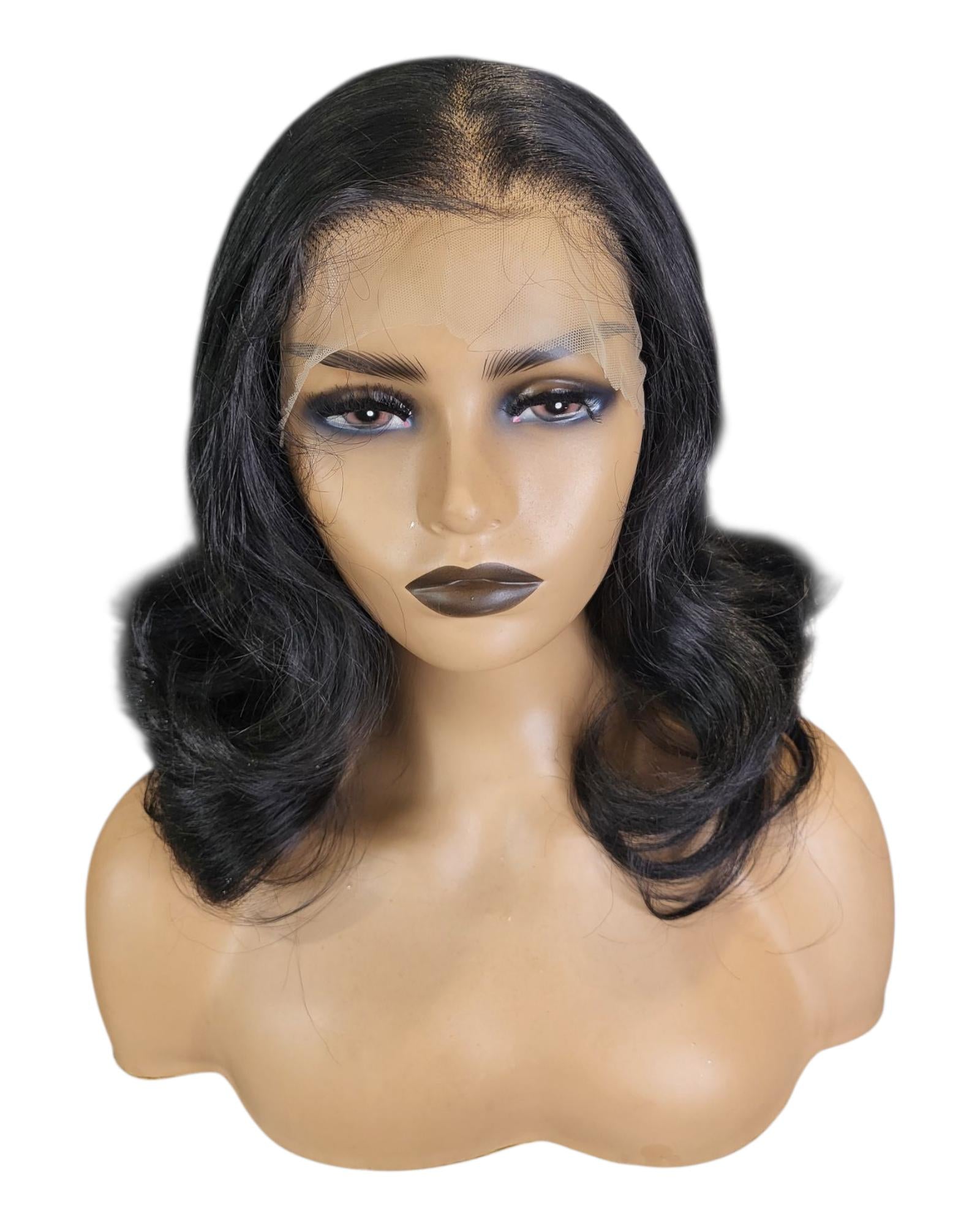 Black Layered Lace Front Wig. Dita
