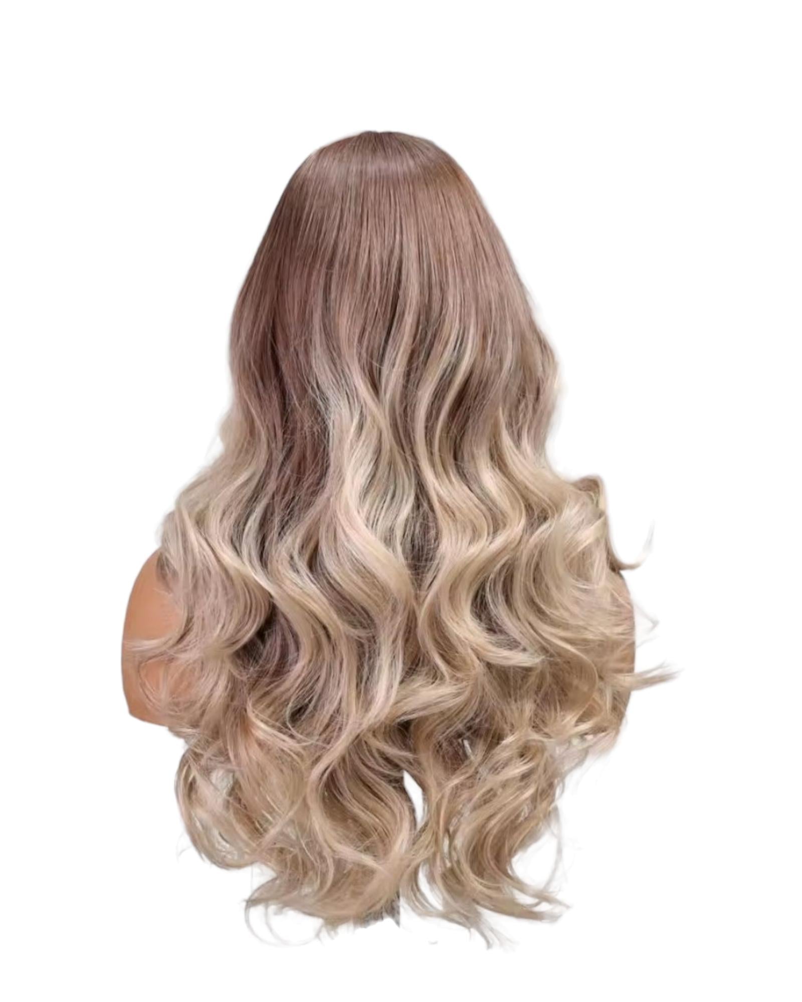 Dark Ash Blonde Highlights Lace Front Wig. Leigh