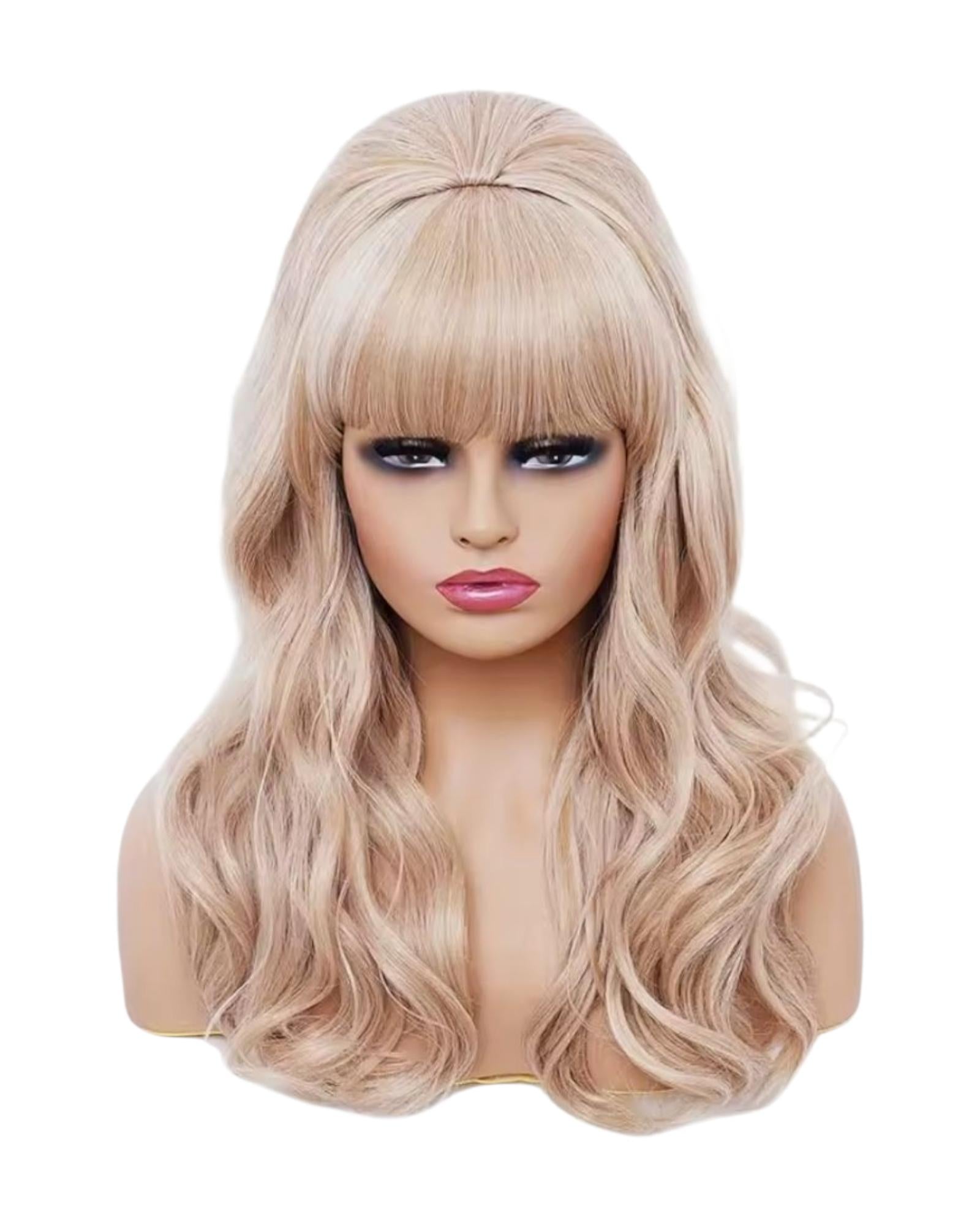 Blonde Pin Up Beehive Volume 60s Wig. Priscilla