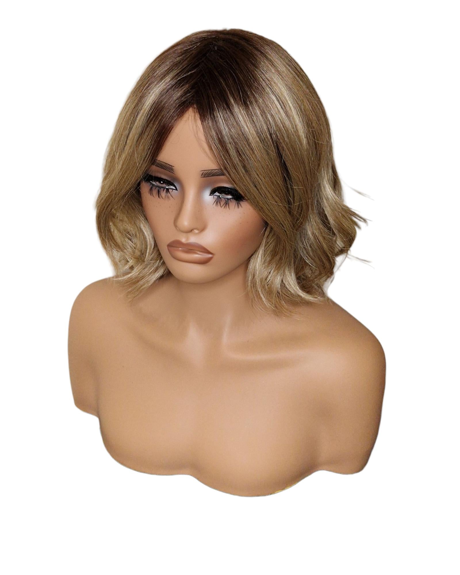Ombre Blonde Choppy Wave Bob Wig. Abbi